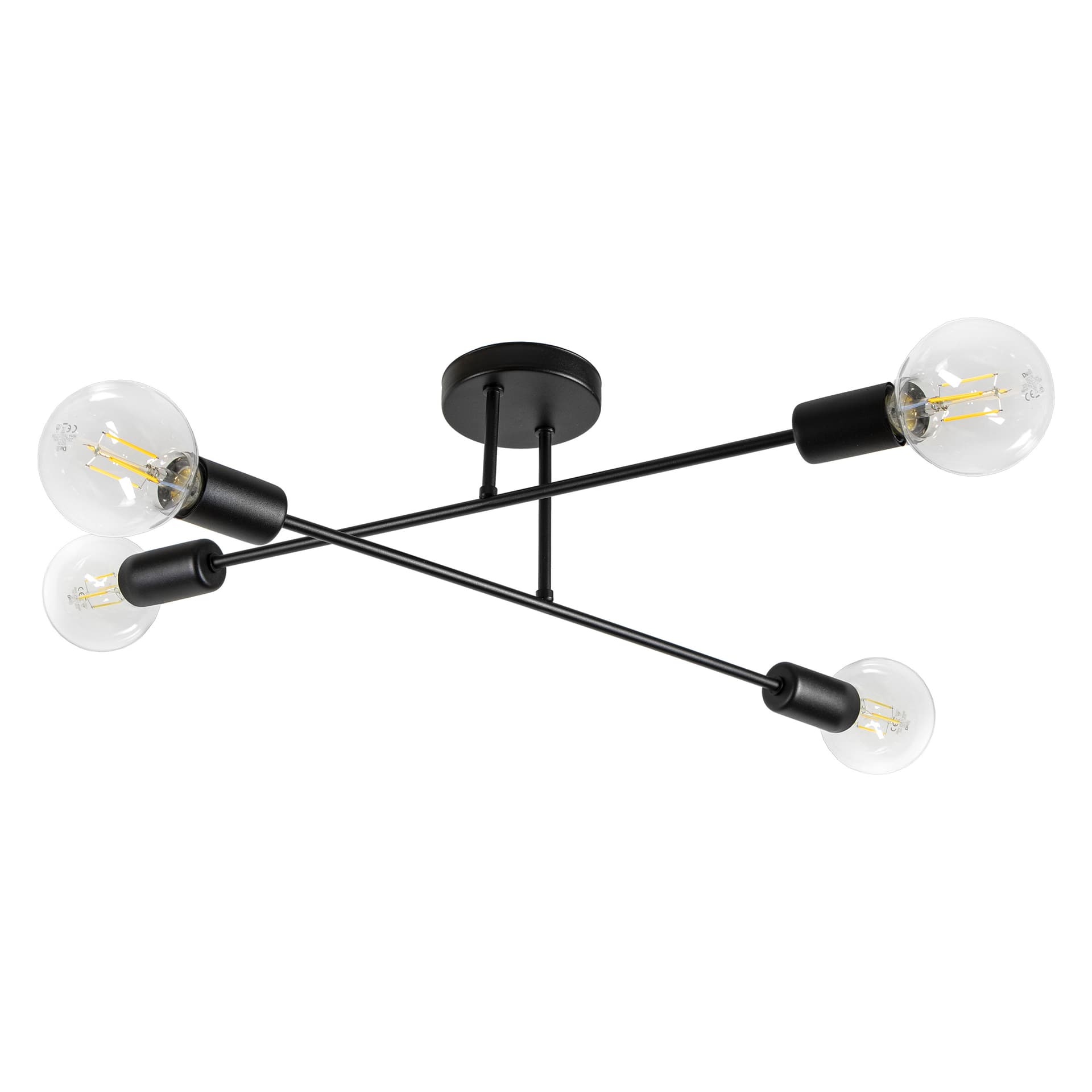 

SOLO 4P E27, lampa wisząca, max. 4x60W, czarna