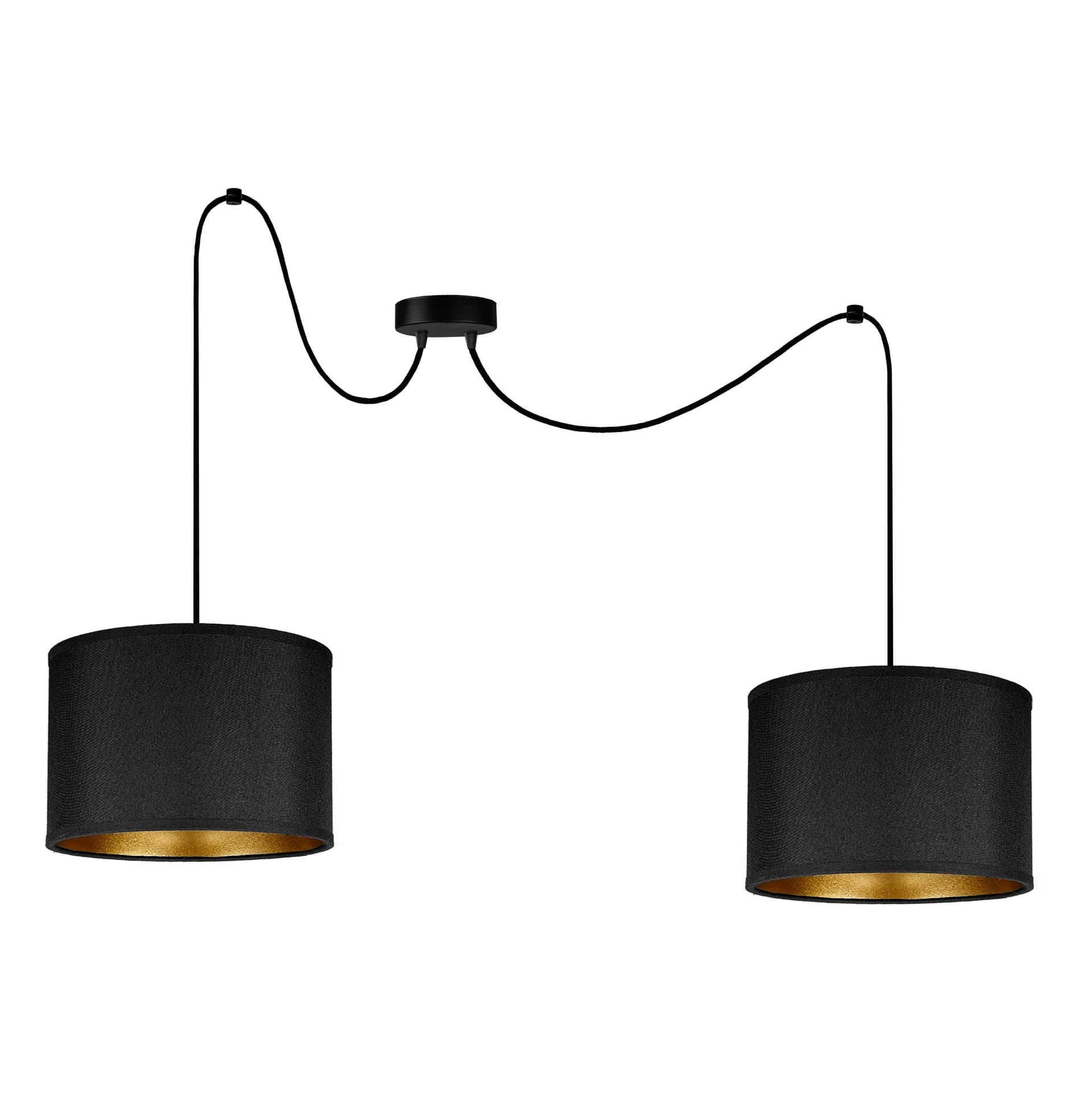 

KYLO 2P E27, lampa wisząca, max. 2x60W, czarna