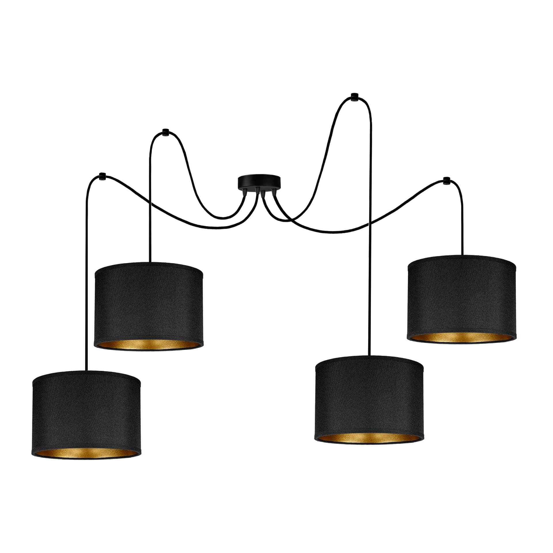 

KYLO 4P E27, lampa wisząca, max. 4x60W, czarna