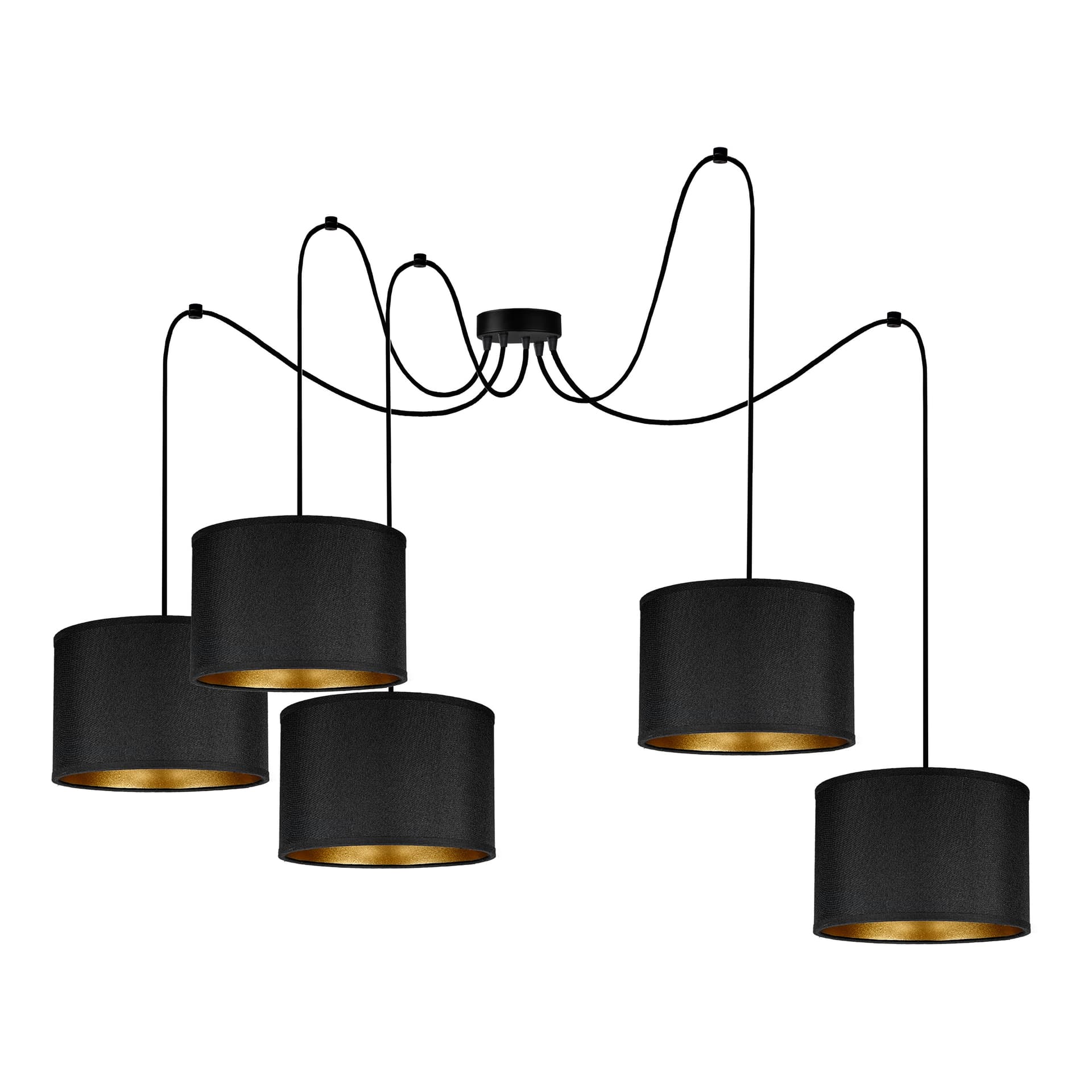

KYLO 5P E27, lampa wisząca, max. 5x60W, czarna