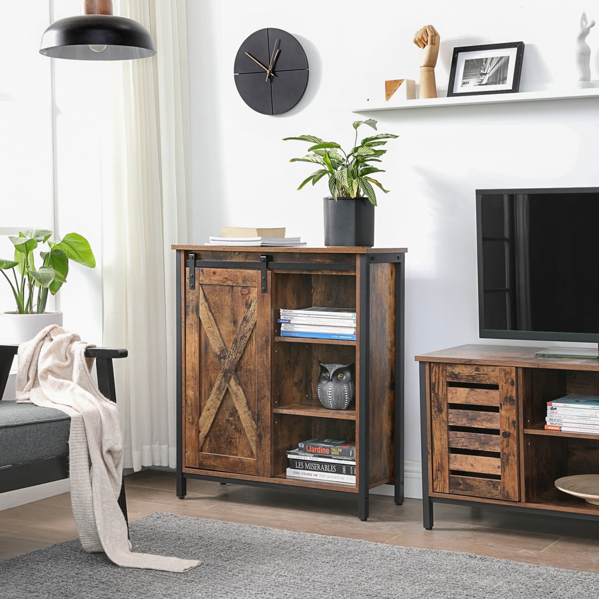

Szafka industrialna z przesuwne drzwi 70 cm LOFT