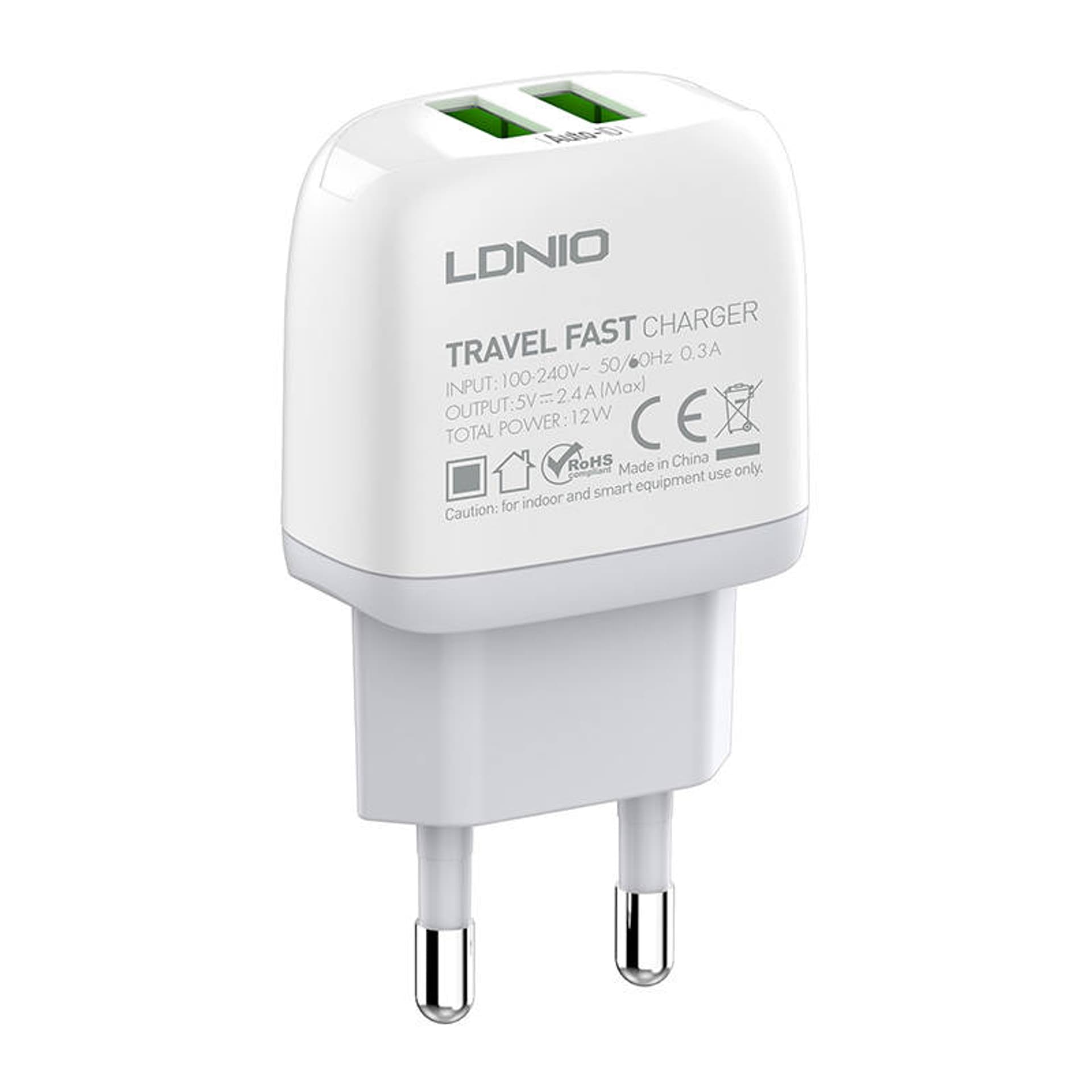 

Ładowarka sieciowa LDNIO A2219 2USB + kabel Lightning