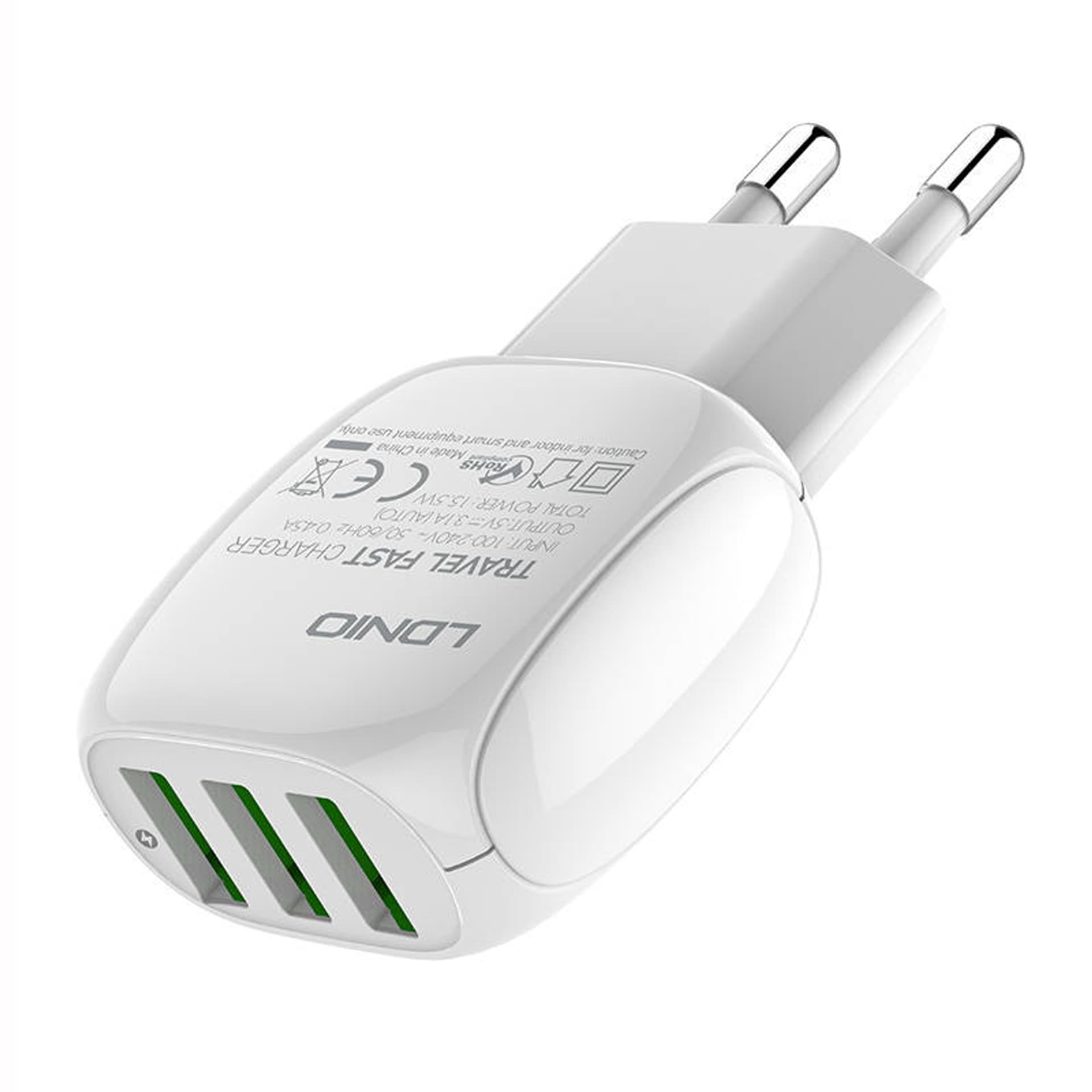 

Ładowarka sieciowa LDNIO A3315 3USB + kabel Lightning