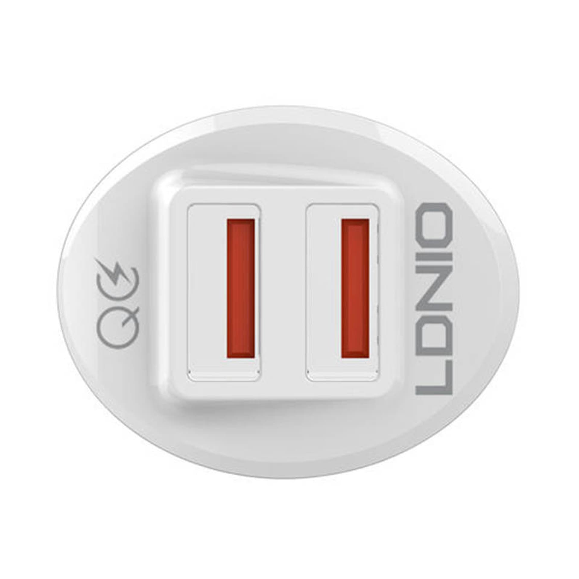 

Ładowarka samochodowa LDNIO C511Q 2USB + kabel USB-C