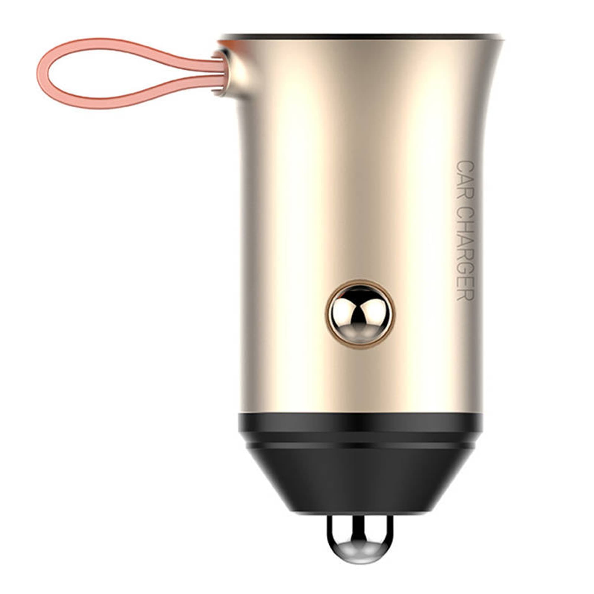 

Ładowarka samochodowa LDNIO C509Q, USB + USB-C, 30W + kabel USB-C do Lightning (złota)