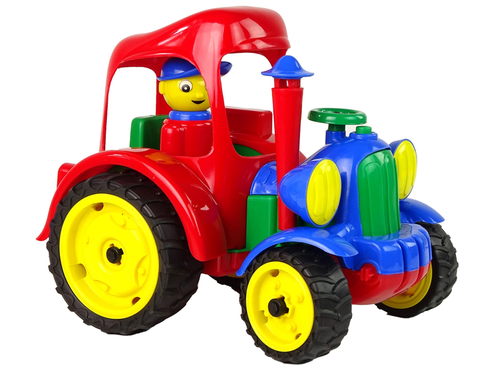 

Duży Traktor Ciągnik Pojazd Farma Figurka Gumowe Koła