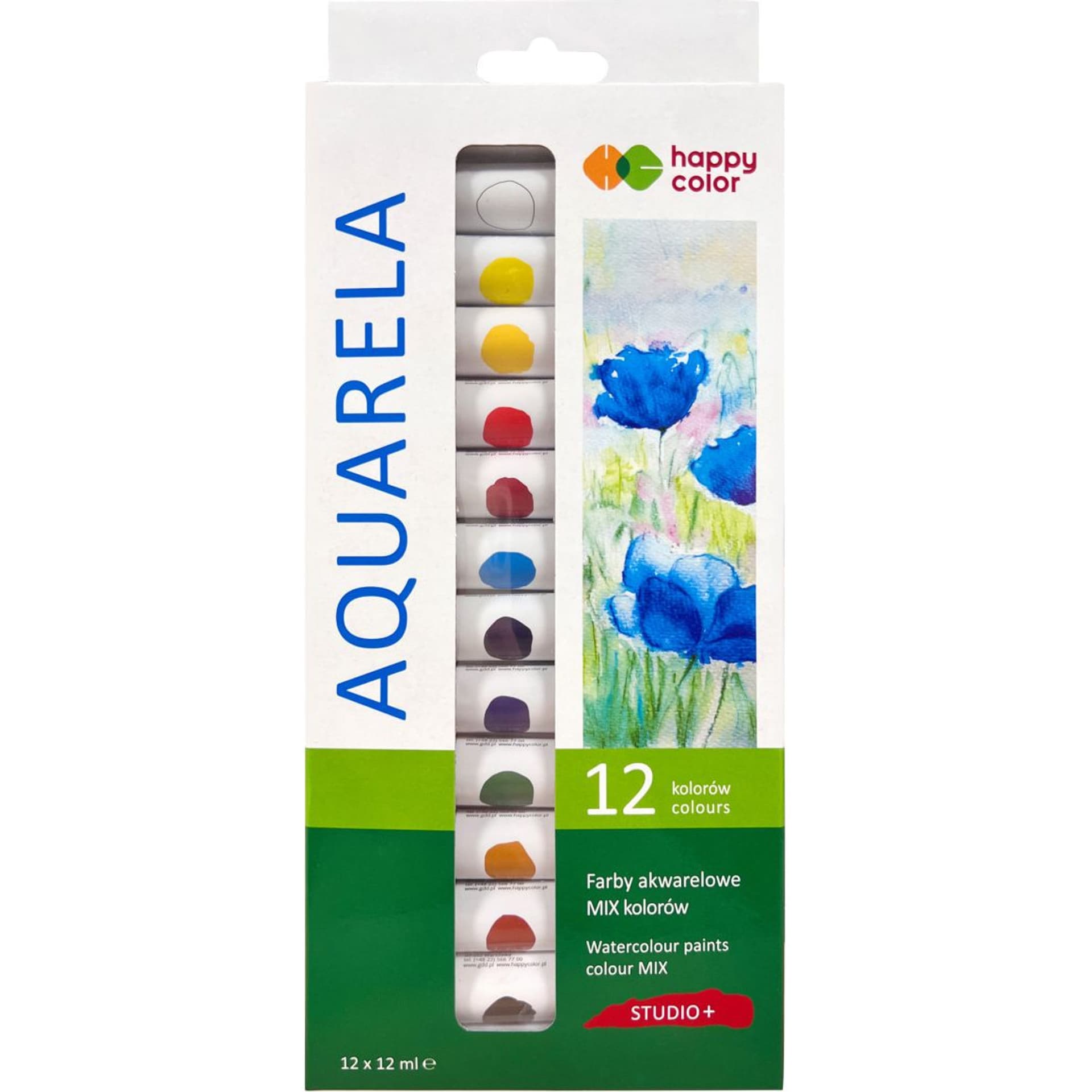 

Farby akwarelowe STUDIO 12 kolorów x12ml HA 7330 0012-S12 HAPPY COLOUR