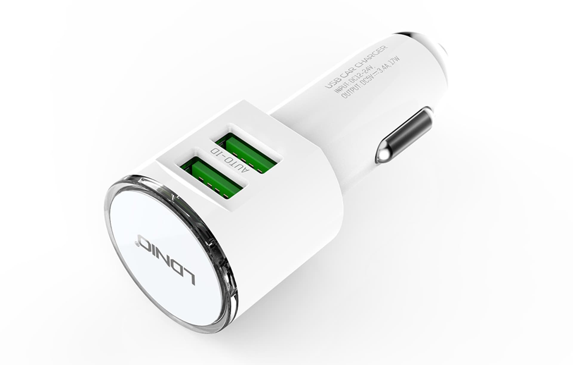 

Ładowarka samochodowa LDNIO DL-C29, 2x USB, 3.4A + kabel Lightning (biała)