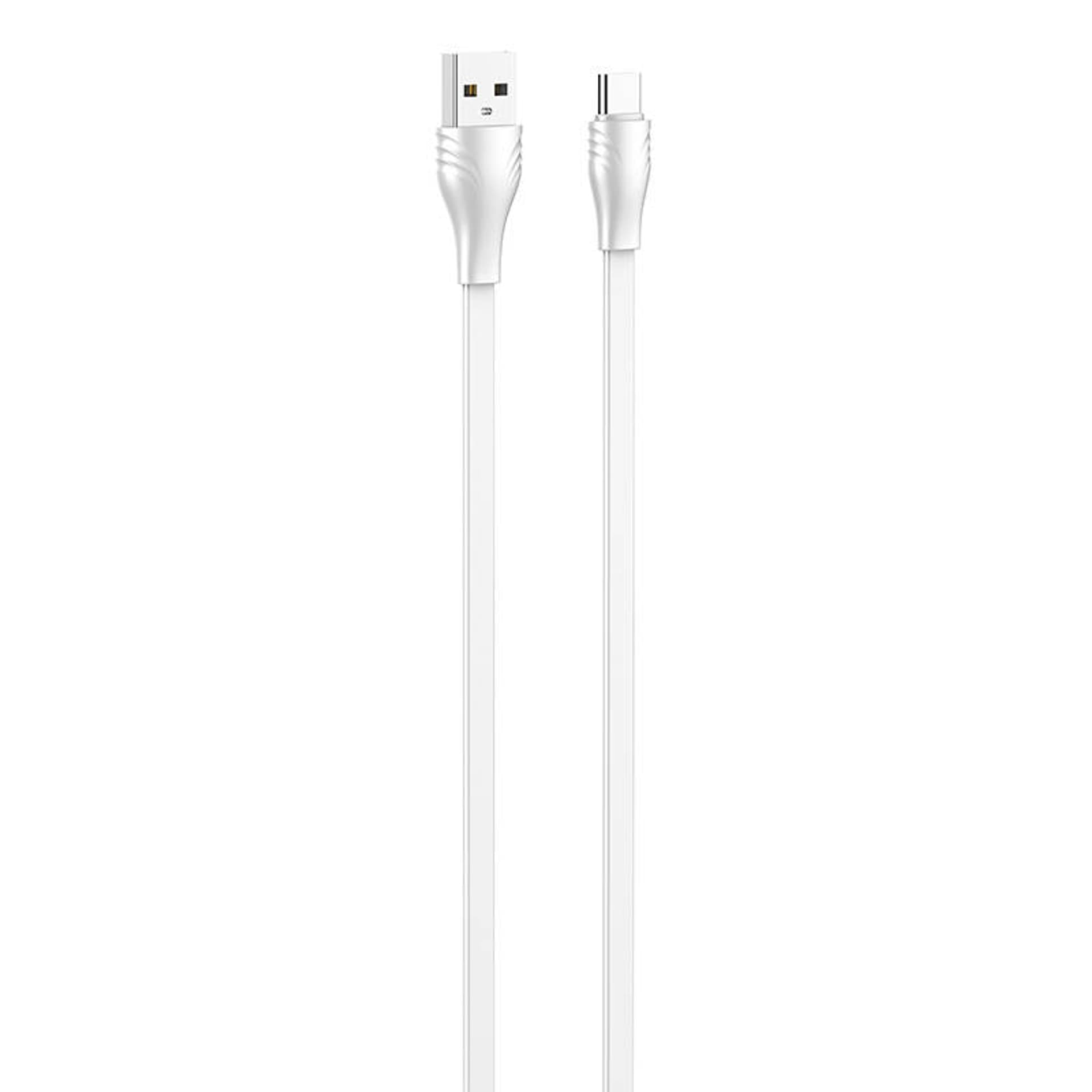 

Kabel USB do USB-C LDNIO LS550, 2.4A, 0.2m (biały)