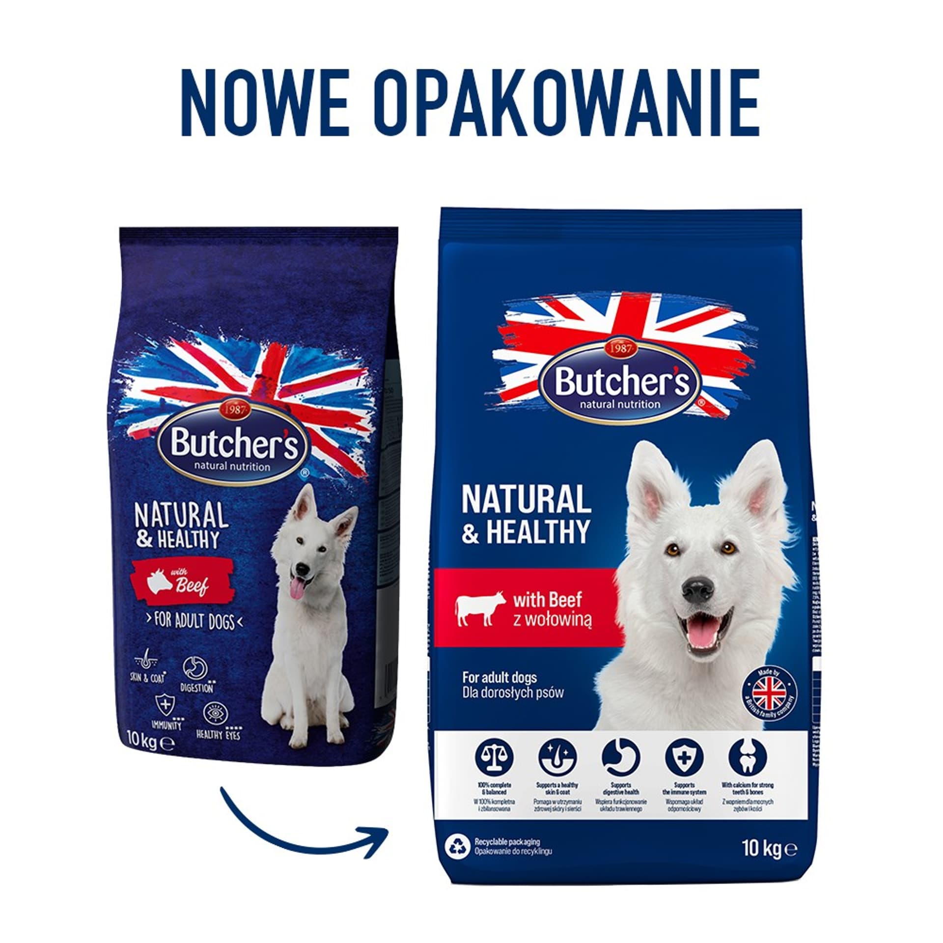 

BUTCHER'S z wołowiną 10kg -sucha karma dla psa