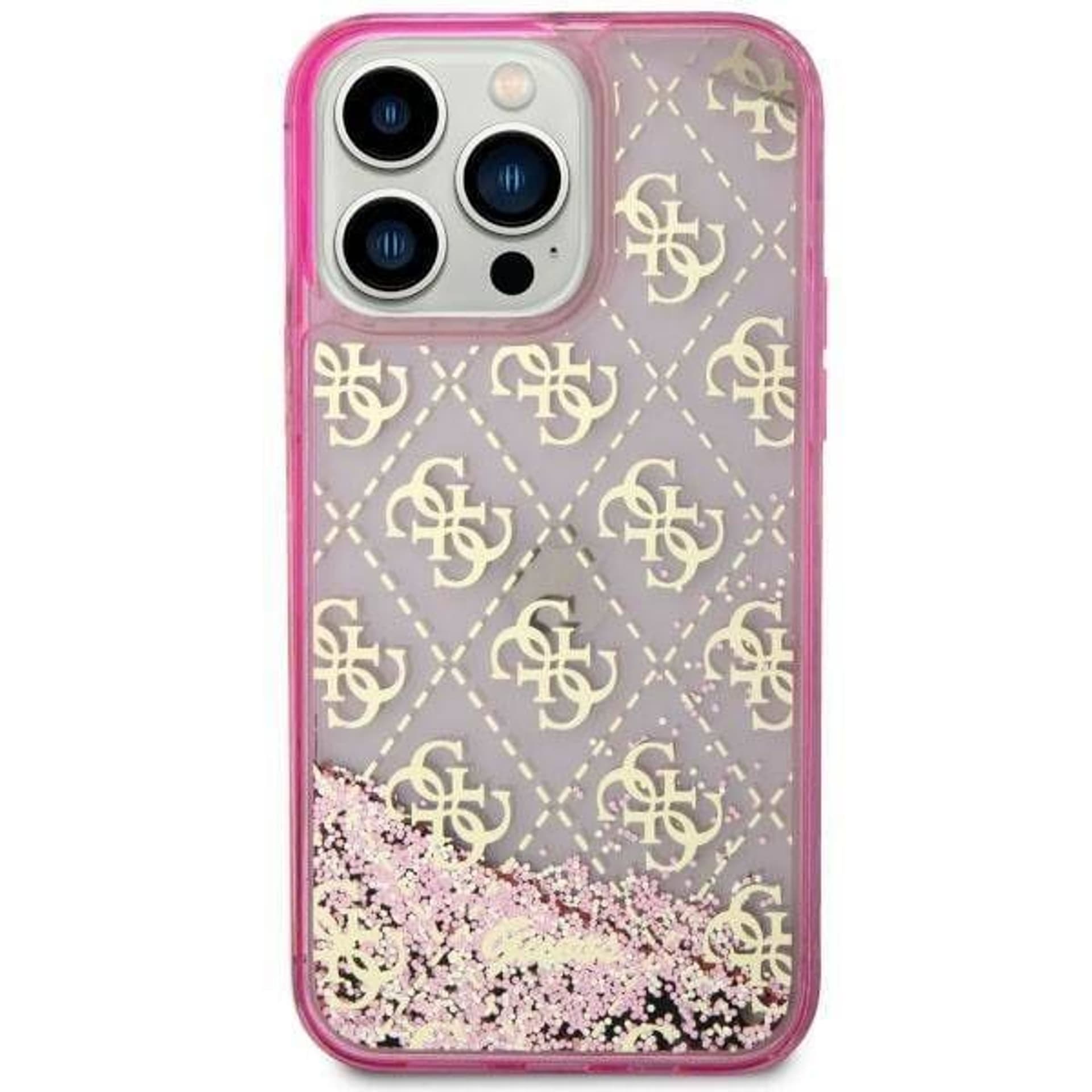 

Guess GUHCP14SLC4PSGP iPhone 14 6.1" różowy/pink hardcase Liquid Glitter 4G Transculent