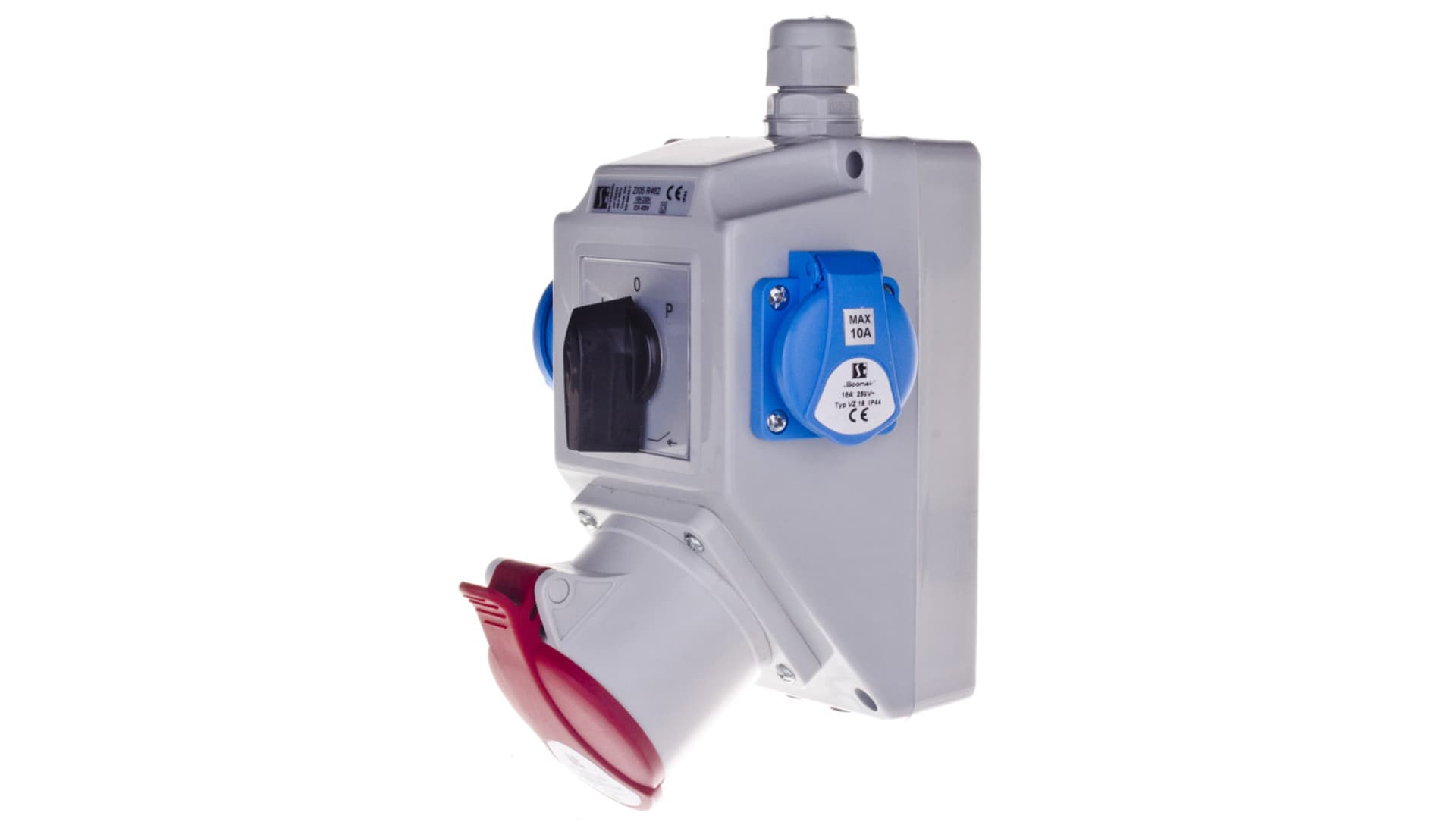

Zestaw instalacyjny z gniazdem IP44 32A 3P+N+PE 2x2P+PE ZI05R462