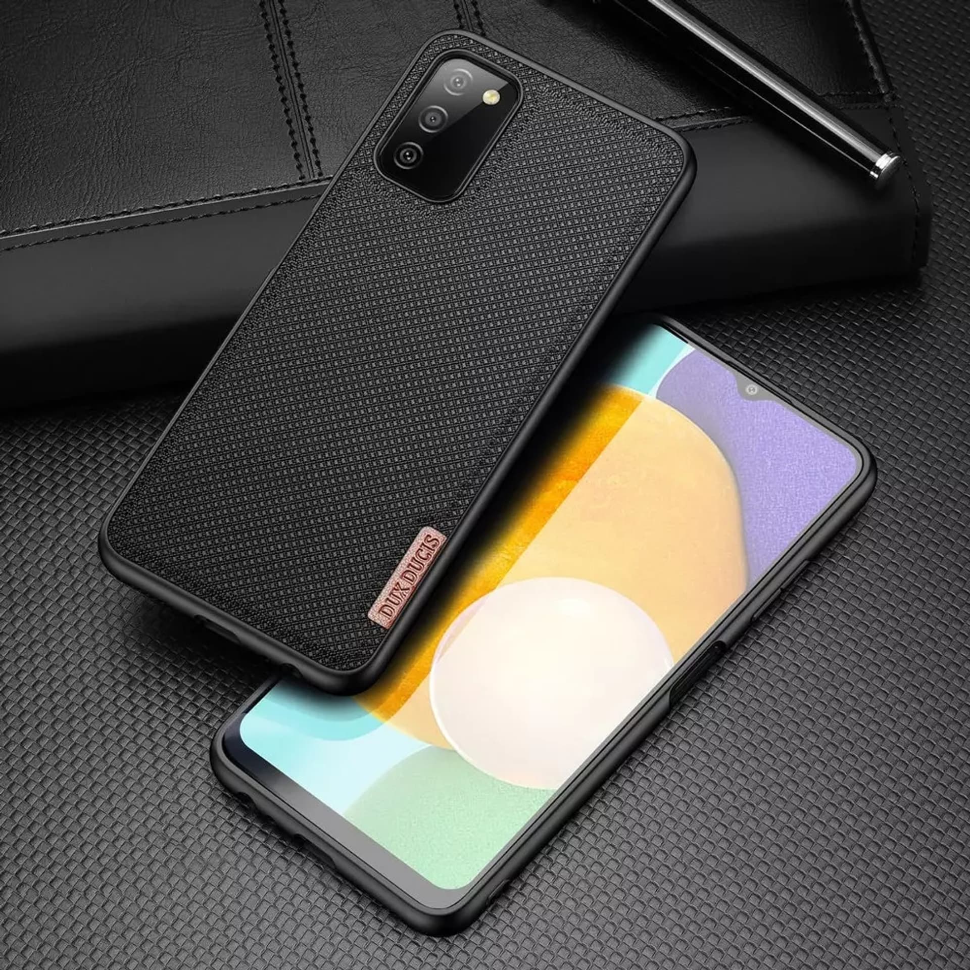 

Dux Ducis Fino etui pokrowiec pokryty nylonowym materiałem Samsung Galaxy A03s czarny