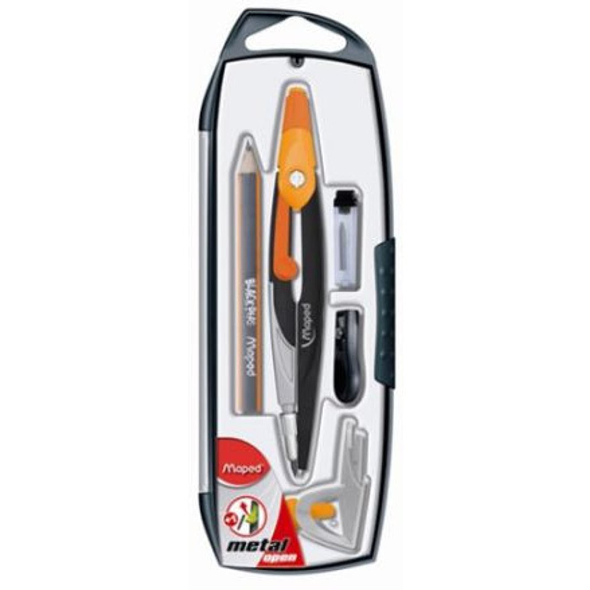 

Cyrkiel metalowy z grafitem 5 elementów w etui 536955 OPEN MAPED