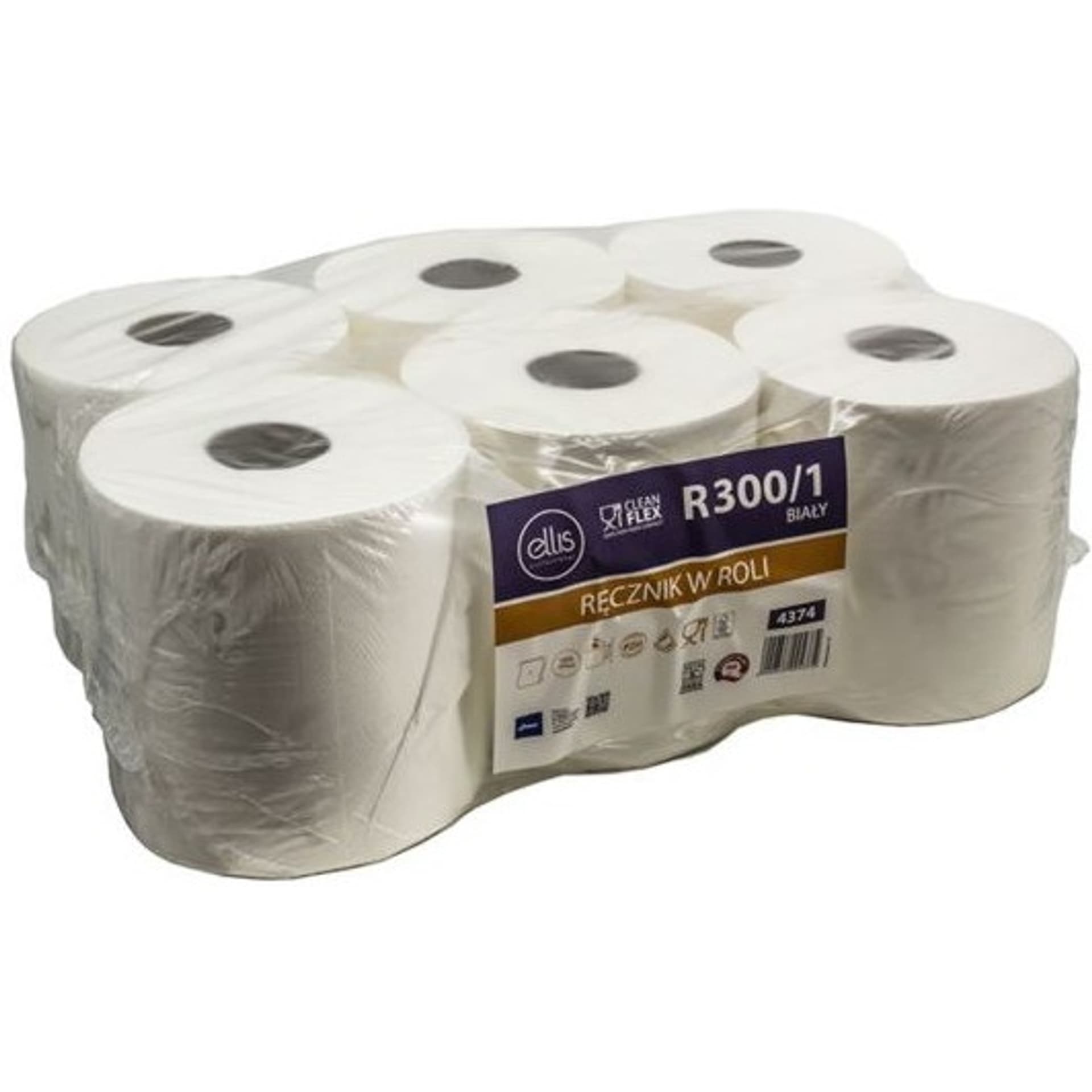 

Ręcznik w roli Cleanflex 300/1 (6sztuk) 4374 ELLIS, 6sztuk) 4374 elli