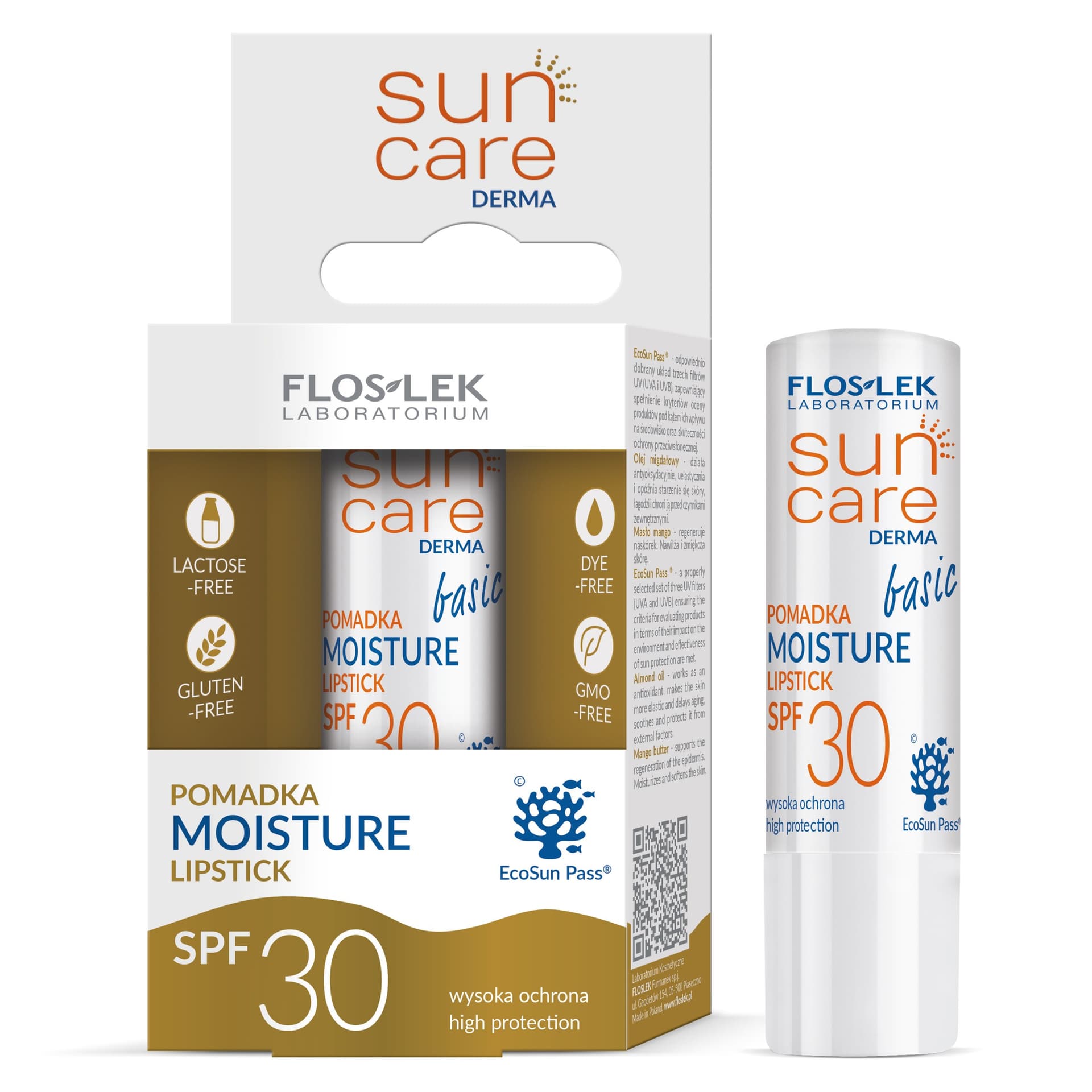 

Floslek Sun Care Derma Moisture Pomadka ochronna SPF 30