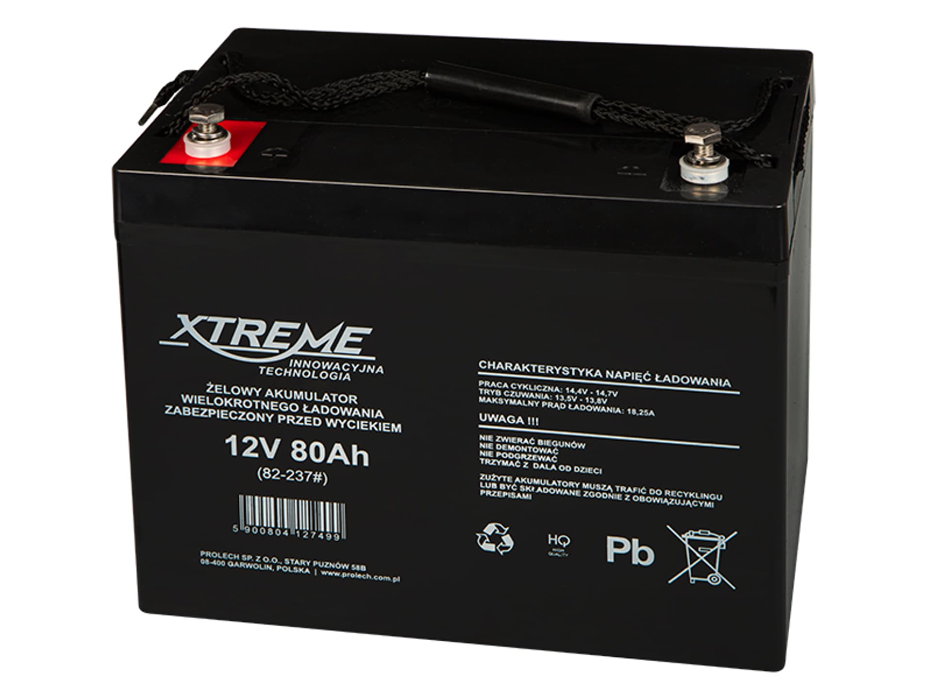 

82-237# Akumulator żelowy 12v 80ah xtreme