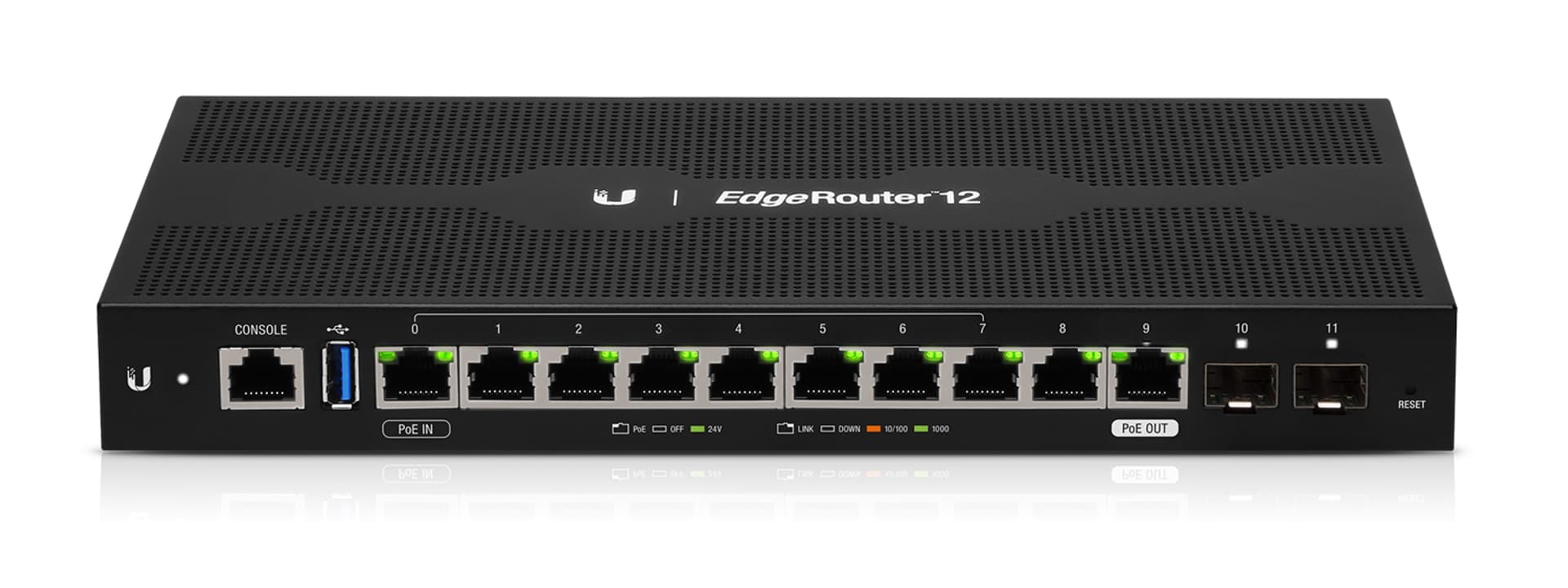 

UBIQUITI ER-12 EDGEMAX EDGEROUTER 10X GIGABIT, 2X SFP, 1X POE PORT LAYER 3