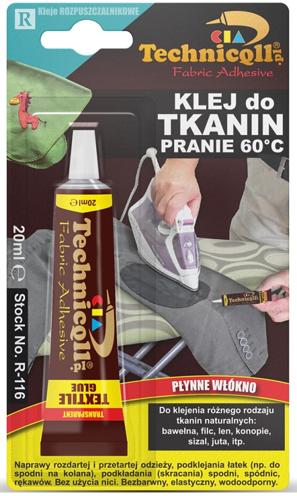 

Klej do tkanin 20ml Technicqll