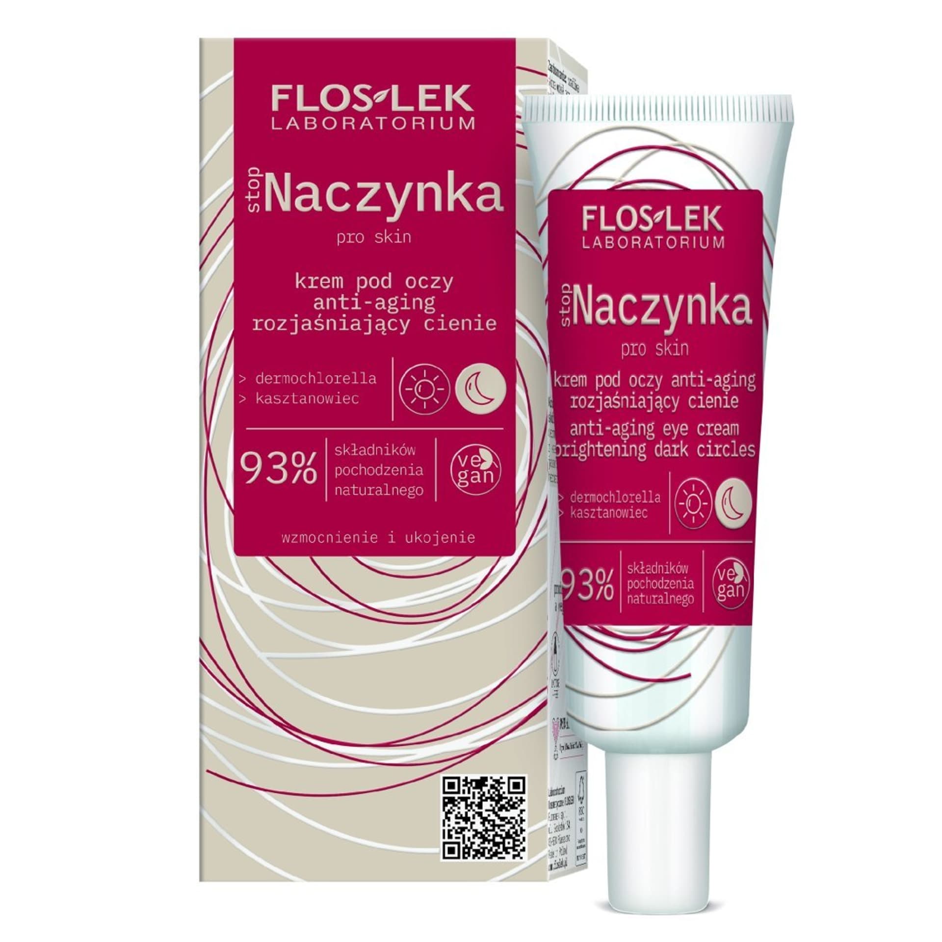 

FLOSLEK Stop Naczynka Krem pod oczy anti-aging rozjaśniający cienie na dzień i noc 30ml