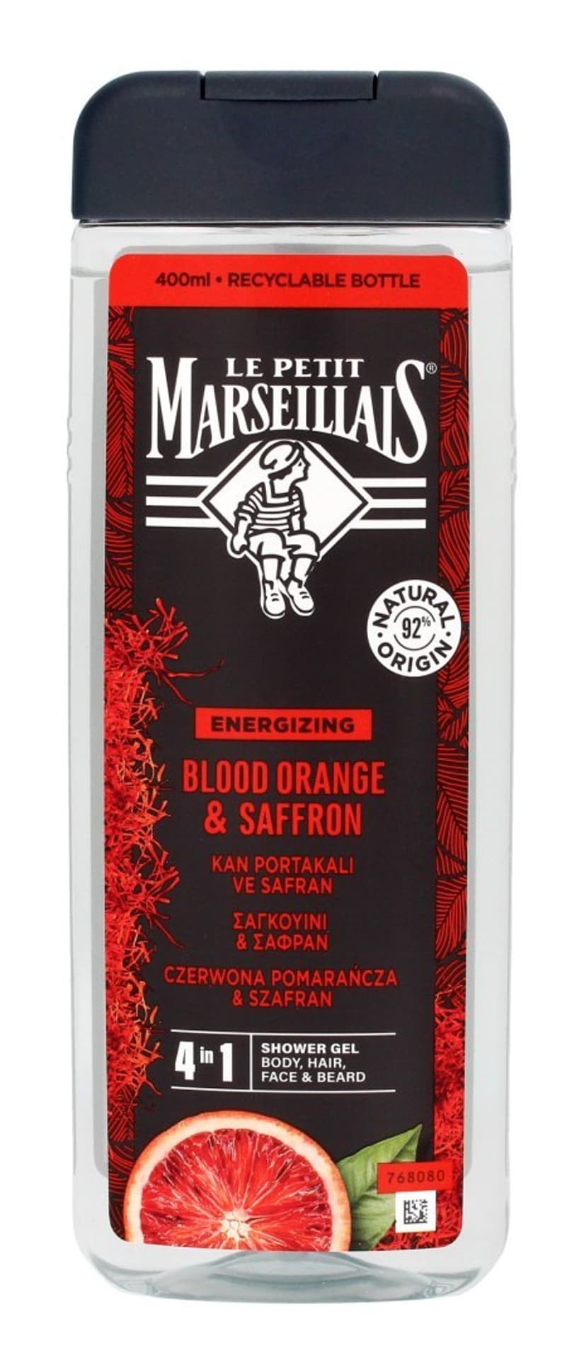 

Le Petit Marseillais Żel pod prysznic 4w1 dla mężczyzn Czerwona Pomarańcza & Szafran 400ml