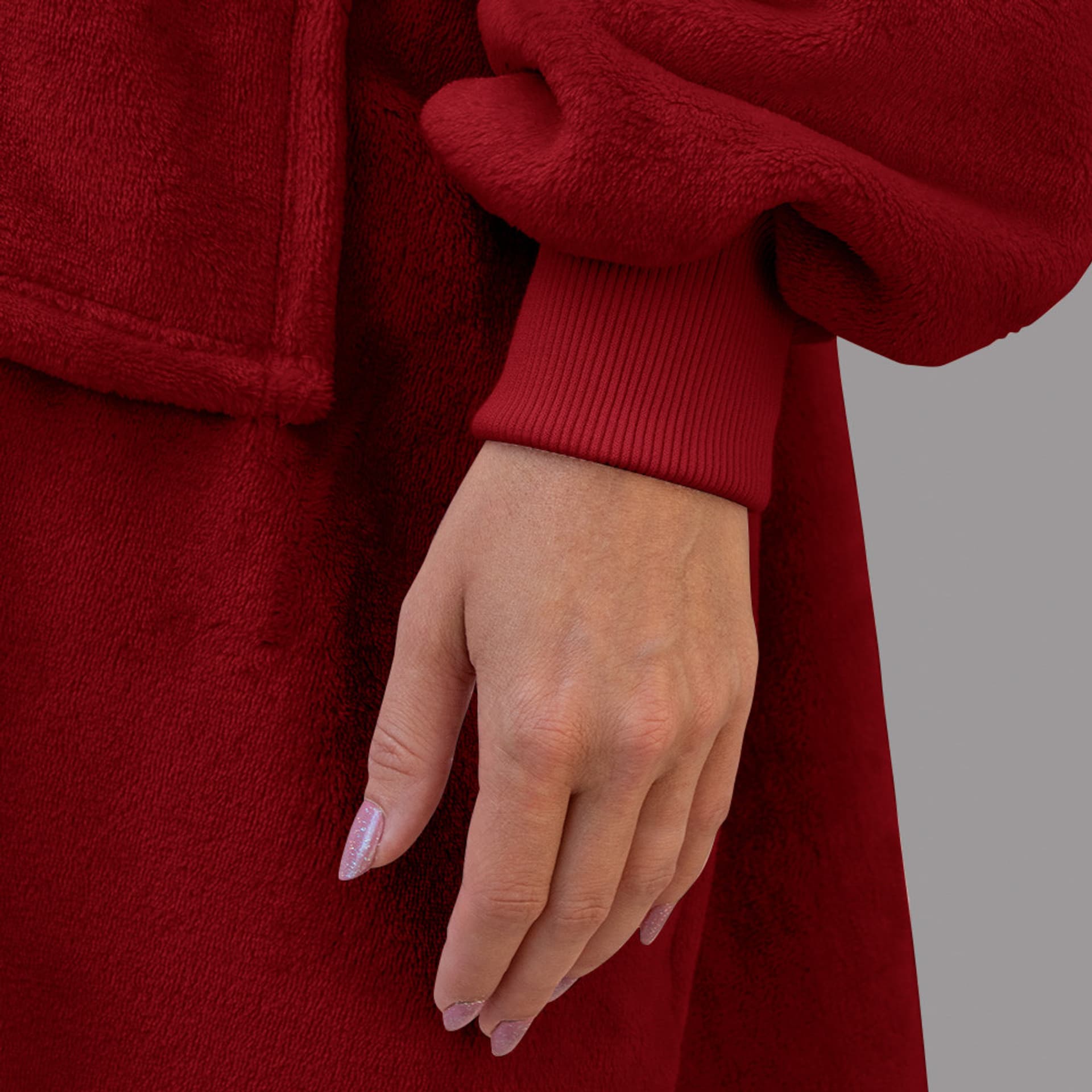 

Bluzair Koco Bluza Oversize z Kapturem Bordowa 4w1
