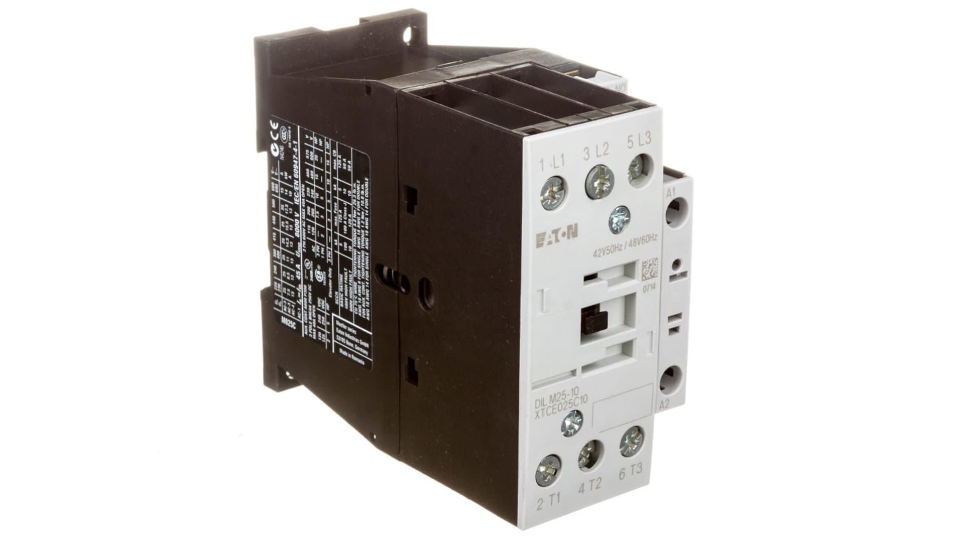 

Stycznik mocy 25A 3P 42V AC 1Z 0R DILM25-10(42V50HZ,48V60HZ) 277128, 42v50hz/48v60hz) 27712
