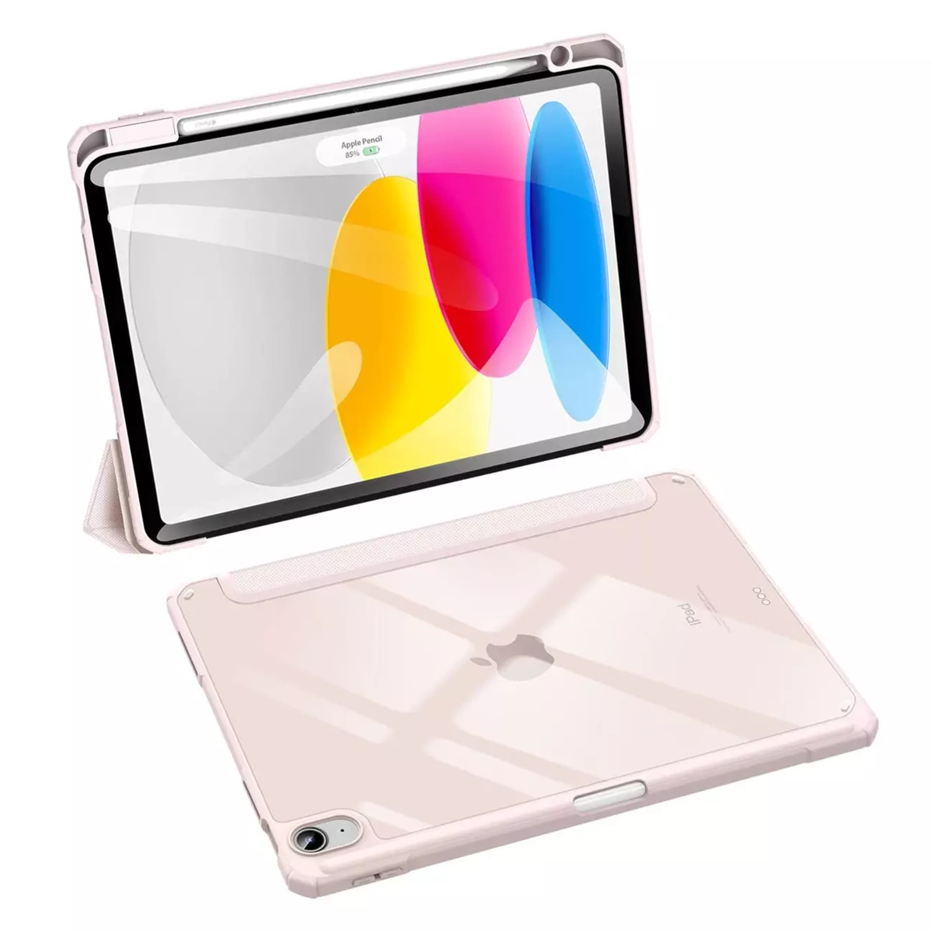 

Dux Ducis Toby etui iPad 10.9'' 2022 (10 gen.) pokrowiec z miejscem na rysik Apple Pencil smart cover podstawka różowe, 10 gen.) pokrowiec z miejscem na rysik apple pencil smart cover podstawka różow