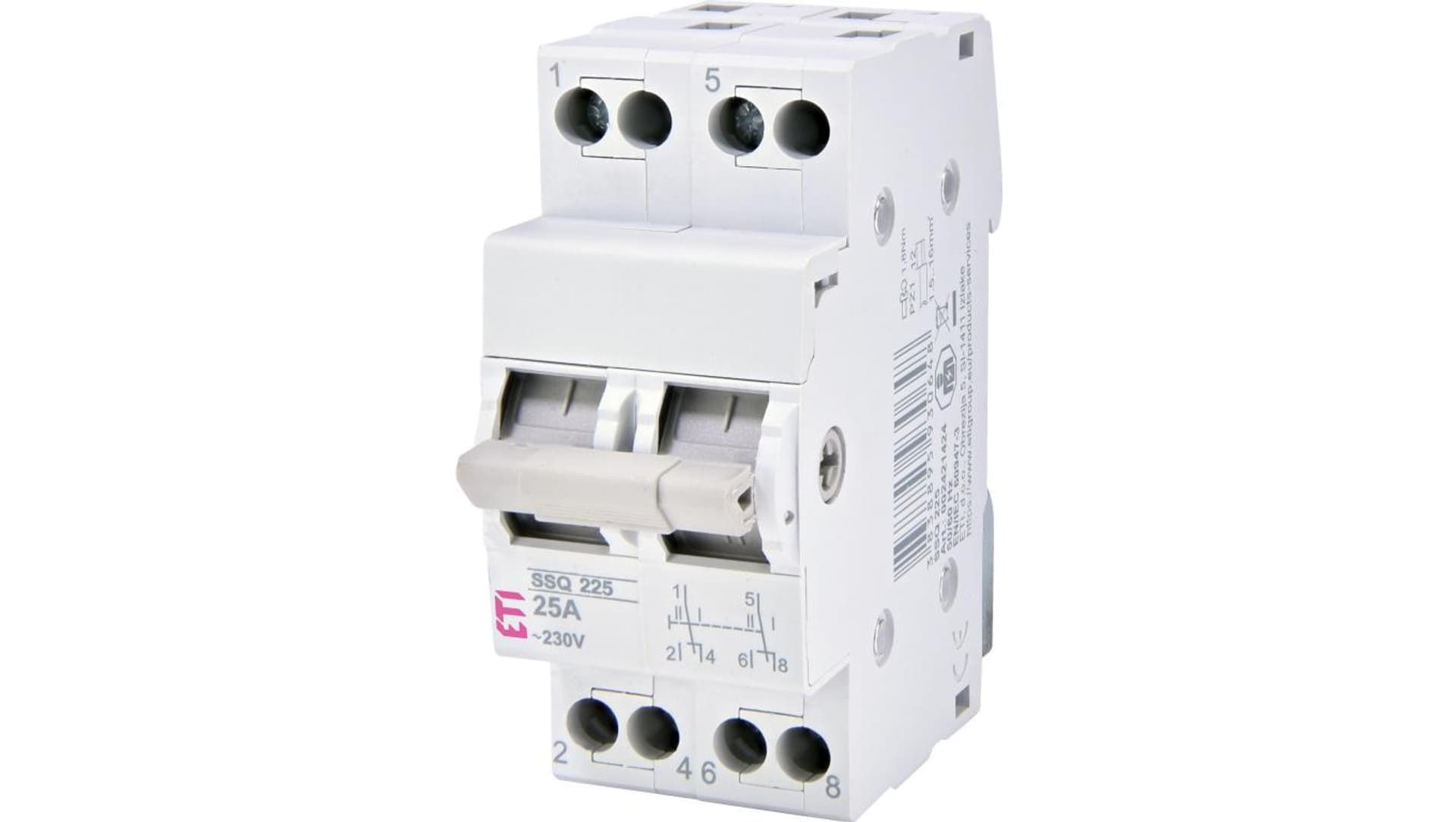

Przełącznik I-0-II modułowy sieć-agregat 25 A 2-biegunowy SSQ 225 002421424