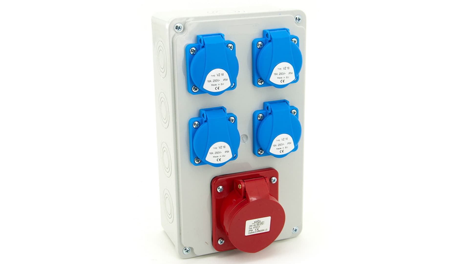 

Rozdzielnica budowlana 16A/5P + 4*GS 230V, obudowa naścienna, ELS Elektrotechnika, N410