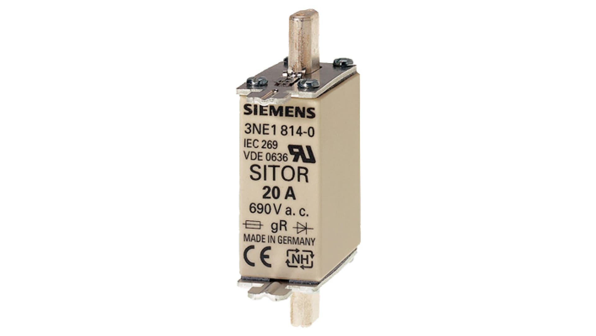 

Wkładka bezpiecznikowa Sitor NH000 35A gS 690VAC 3NE1803-0