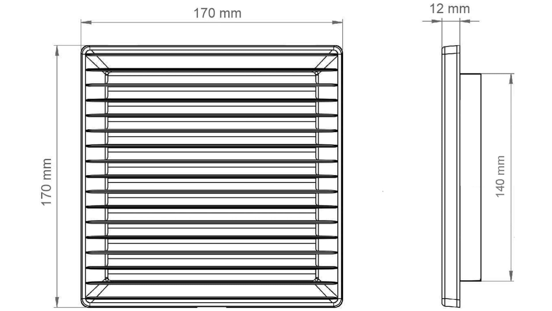 

Kratka 140x140 z siatką biała 02-336
