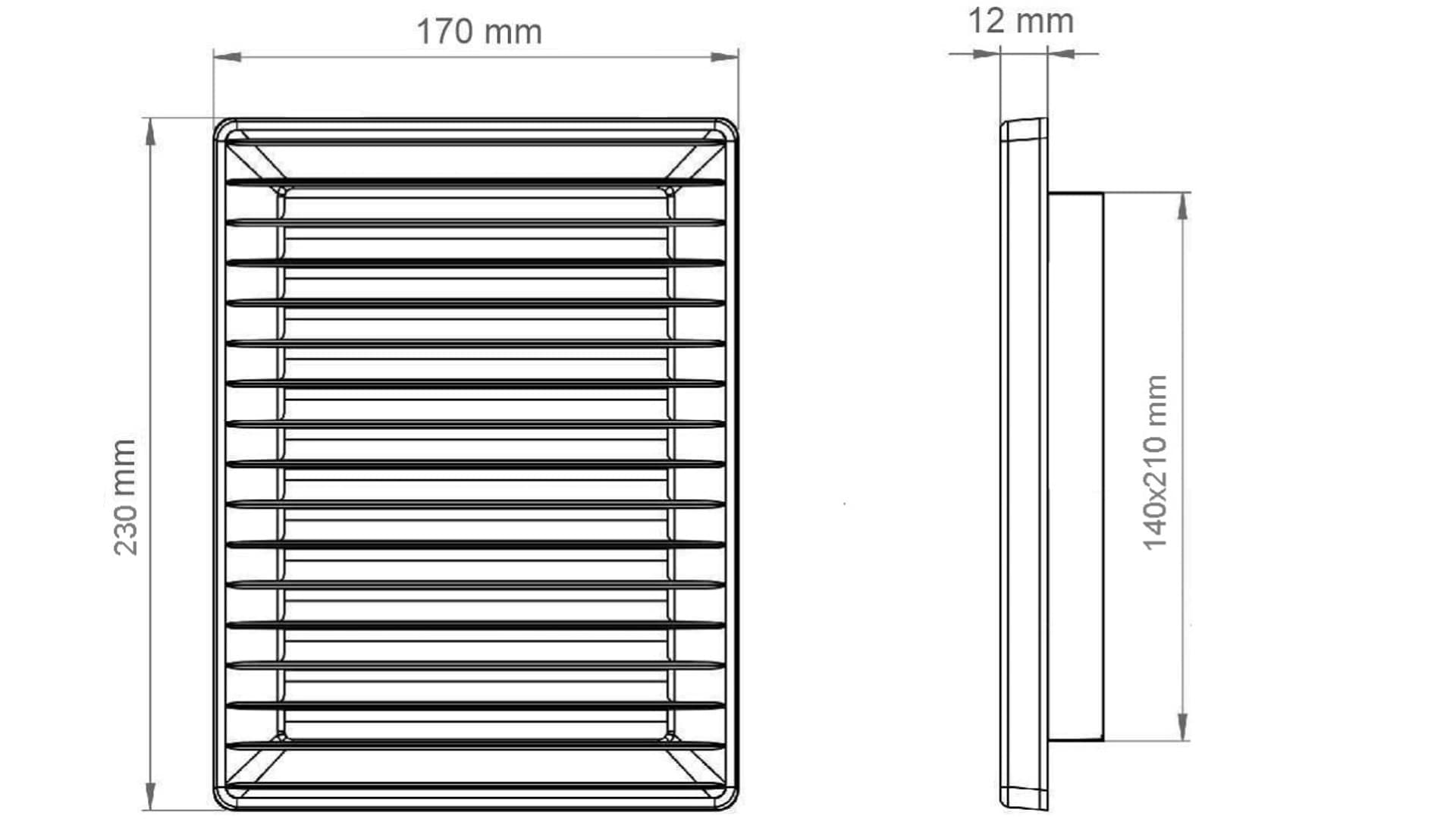 

Kratka 140x210 z siatką szara 02-341