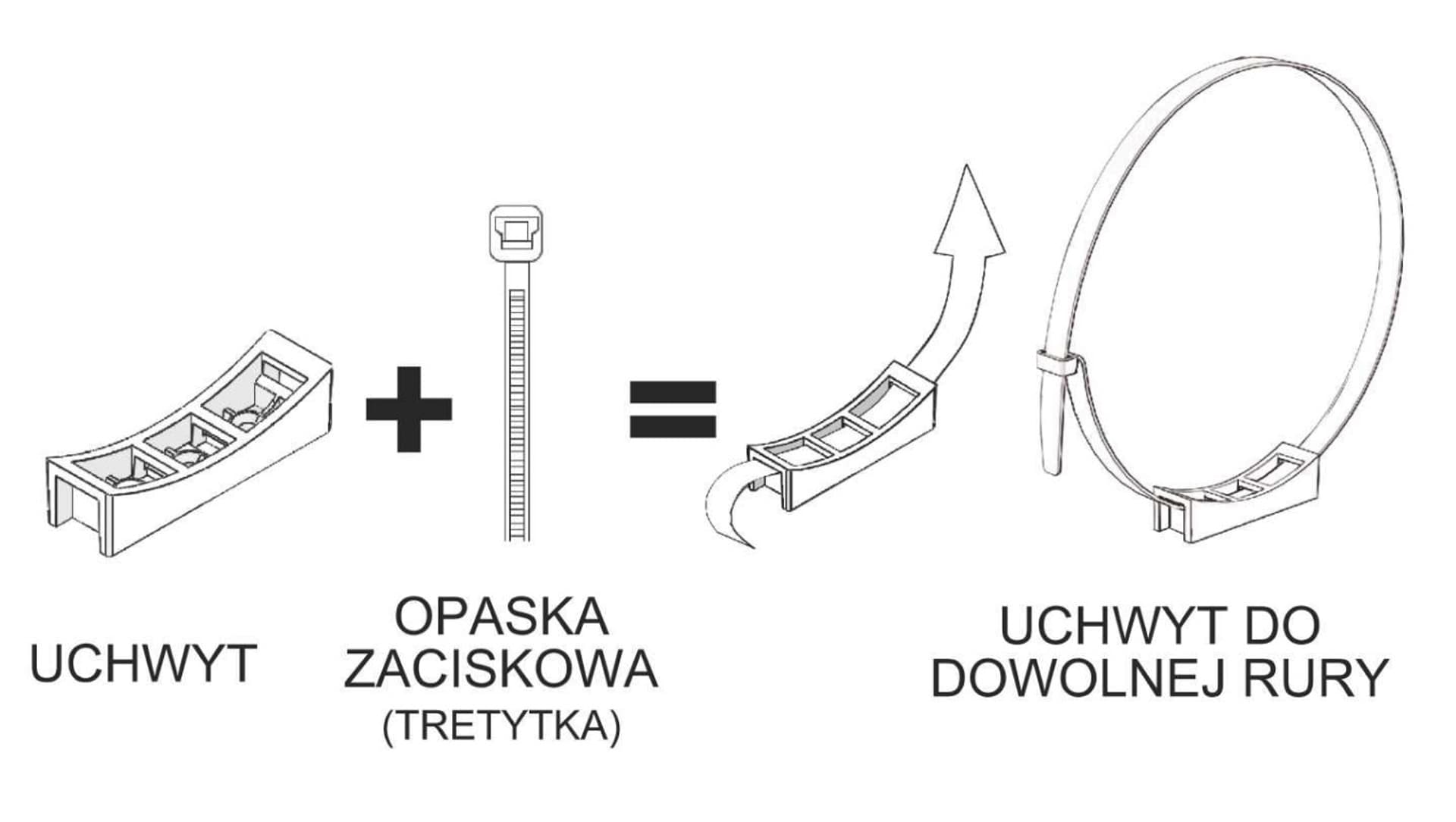 

Komplet 20 sztuk uchwytów (bez opaski)