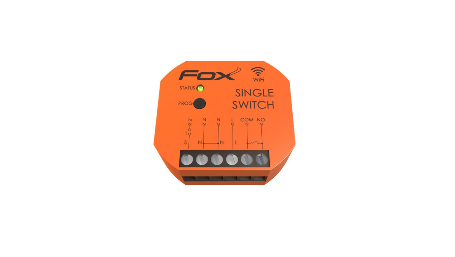 

FOX Przekaźnik jednokanałowy Wi-Fi 230 V SINGLE SWITCH Wi-R1S1P-P