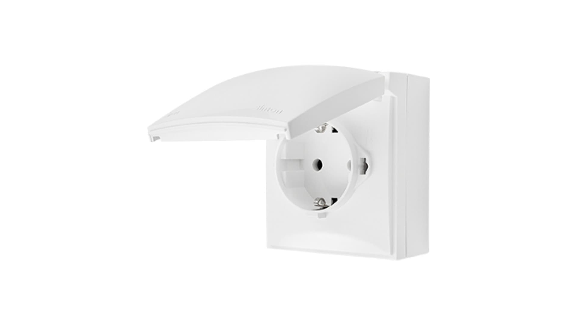 

Simon Aquaclick Gniazdo IP44, Schuko, pojedyncze, szybkozłącza, klapka w kolorze biały ACGSZ1C/11