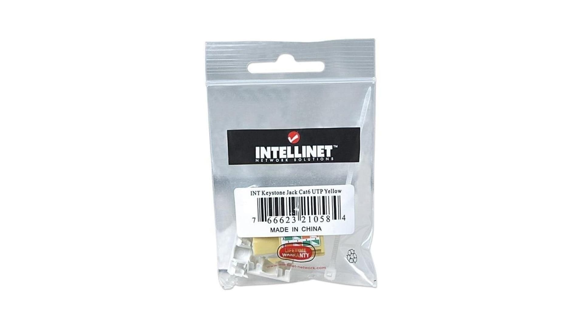 

MODUŁ KEYSTONE RJ45 UTP CAT6 ŻÓŁTY
