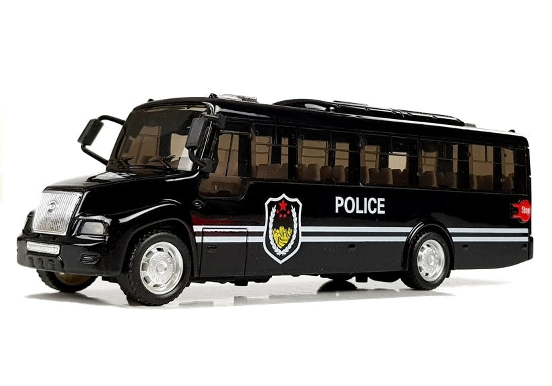 

Model Autobusu Bus Policyjny Świeci Czarny