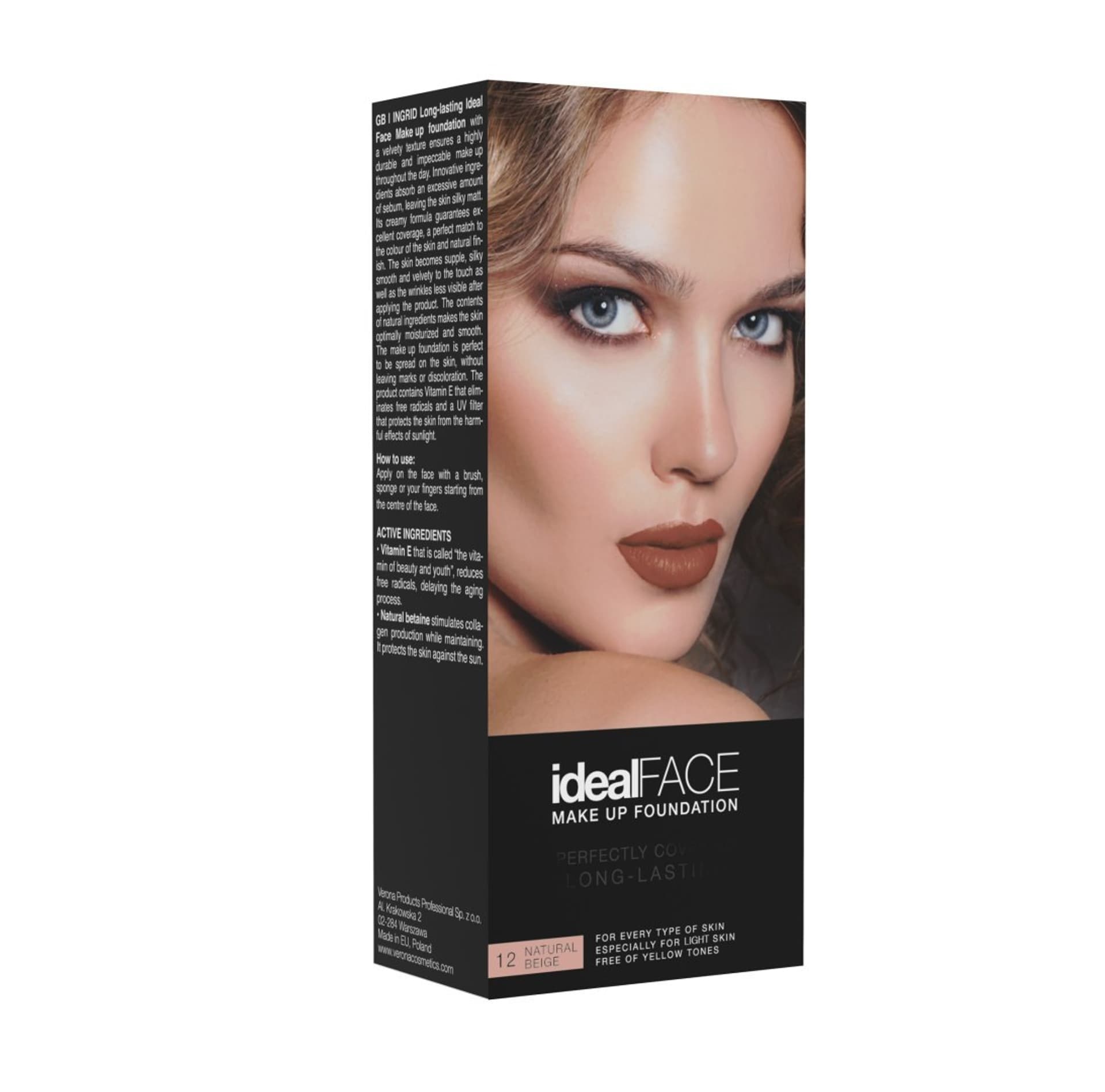 

Ingrid Ideal Face Make Up Foundation podkład kryjący 012 Natural Beige 35ml