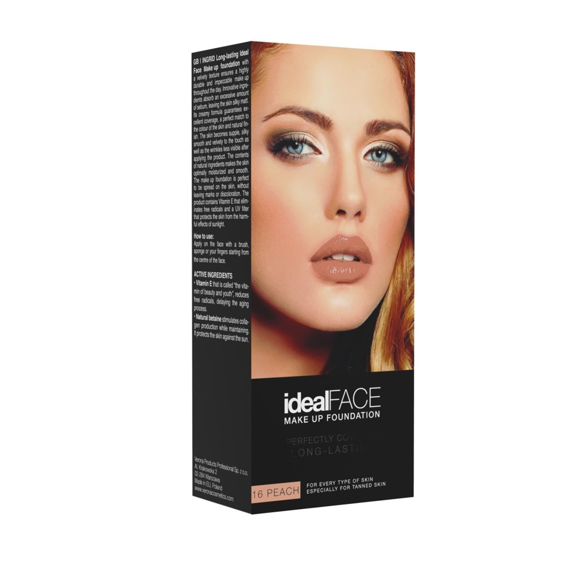 

Ingrid Ideal Face Make Up Foundation podkład kryjący 016 Peach 35ml