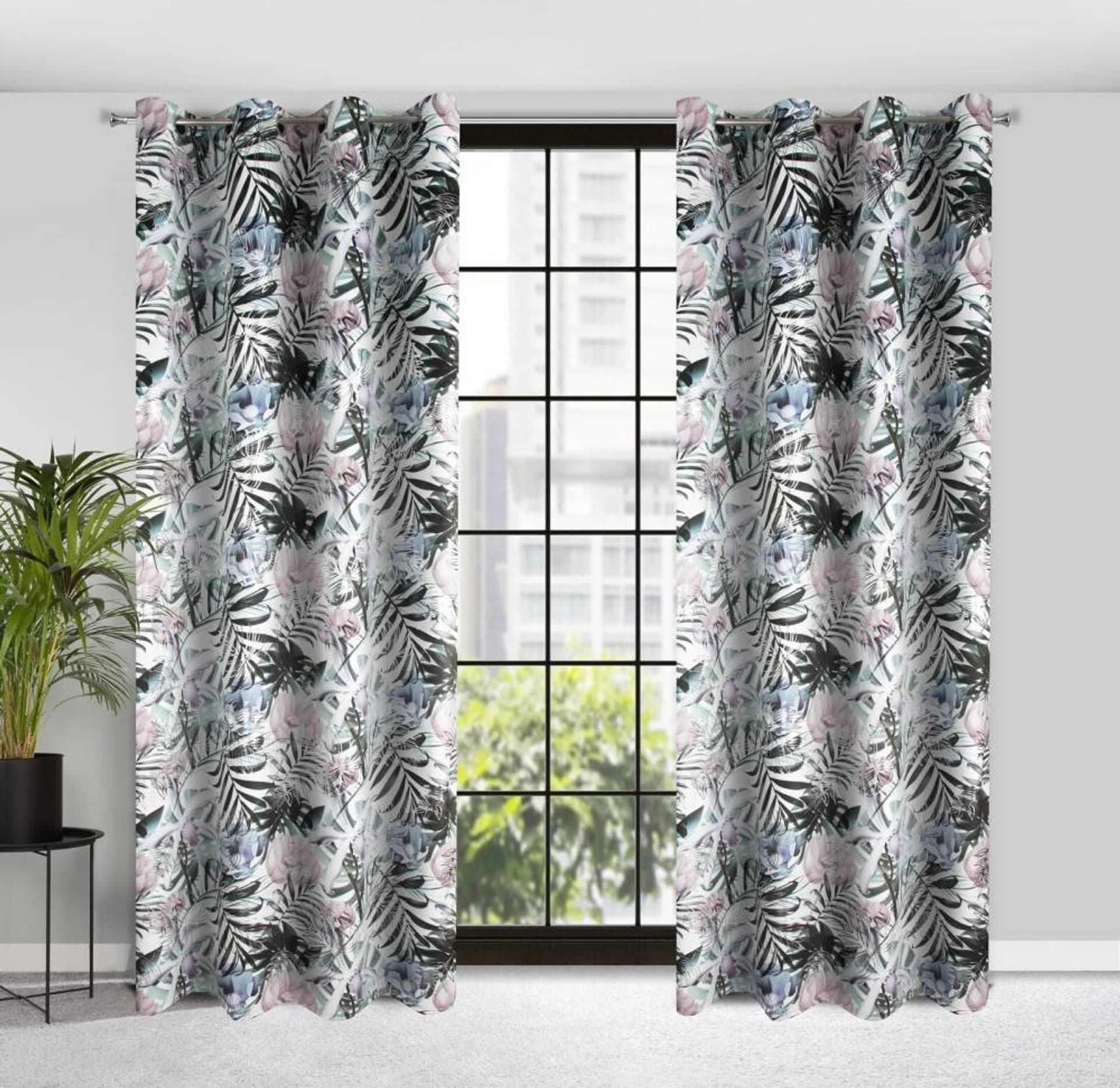 

Zasłona MALIBU 140x250 cm biało srebrna