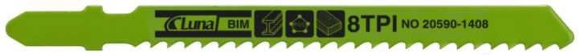

Brzeszczoty do wyrzynarek bimetalowe, typ T127DF do metalu 75x8x1,0-8 5-P Luna