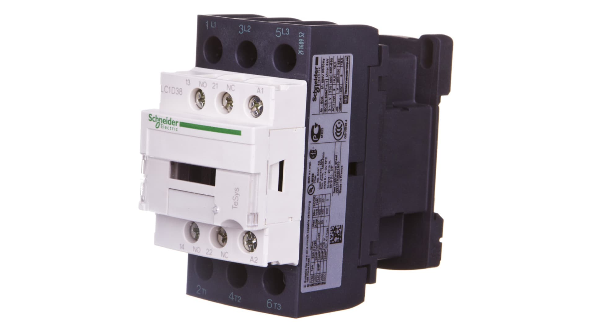 

Stycznik mocy 38A 3P 110V AC 1Z 1R LC1D38F7