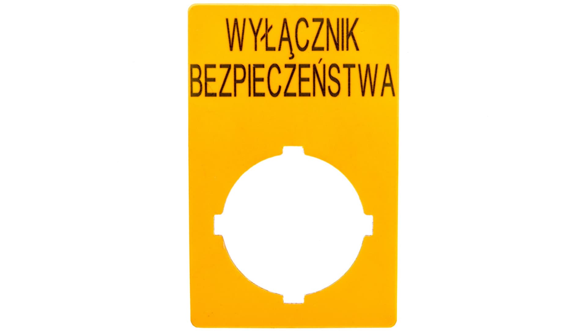 

Szyld opisowy 33x50mm żółty /WYŁĄCZNIK BEZPIECZEŃSTWA/ M22-XZK1-PL99 167636