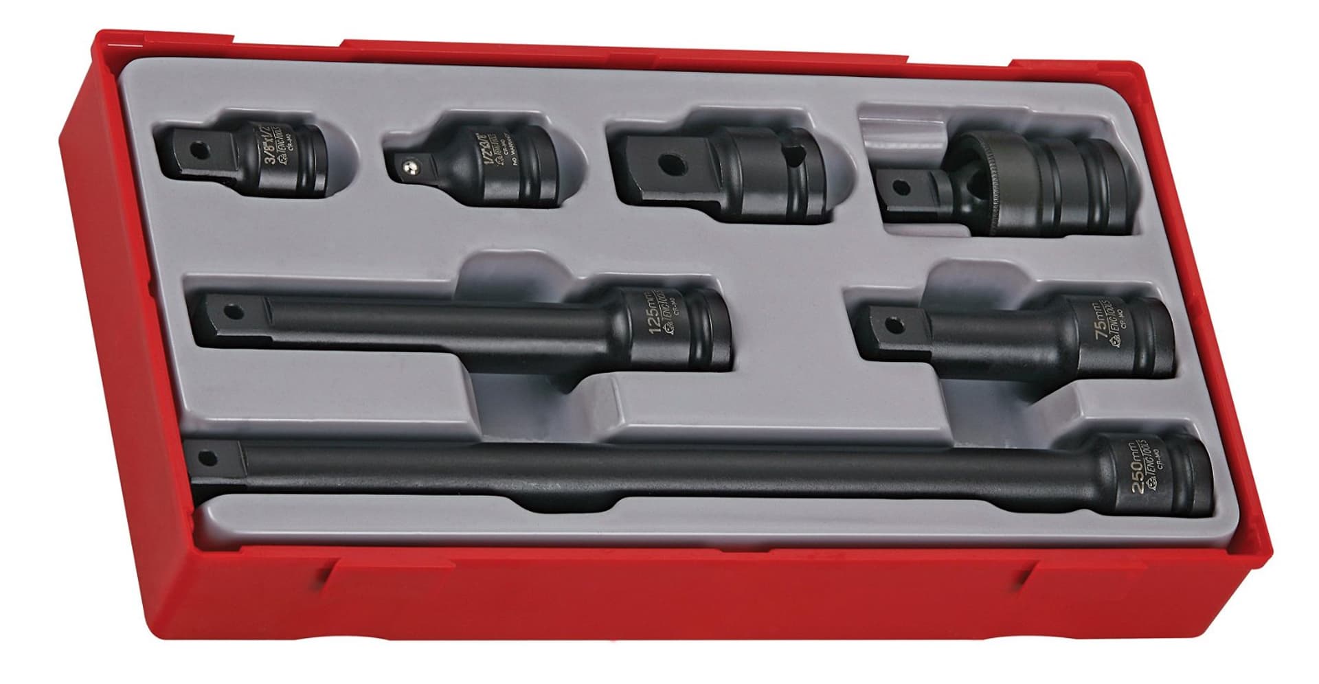 

7-elementowy zestaw nasadek udarowych z chwytem kwadratowym 1/2" TT9207 Teng Tools