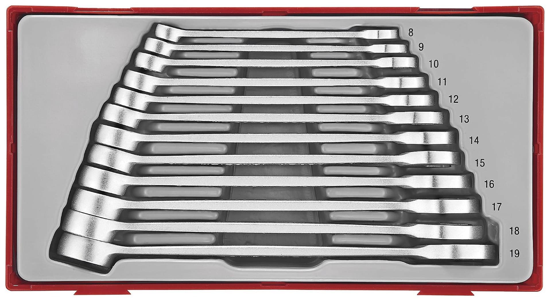 

12-elementowy zestaw kluczy płasko-oczkowych Teng Tools TT8012