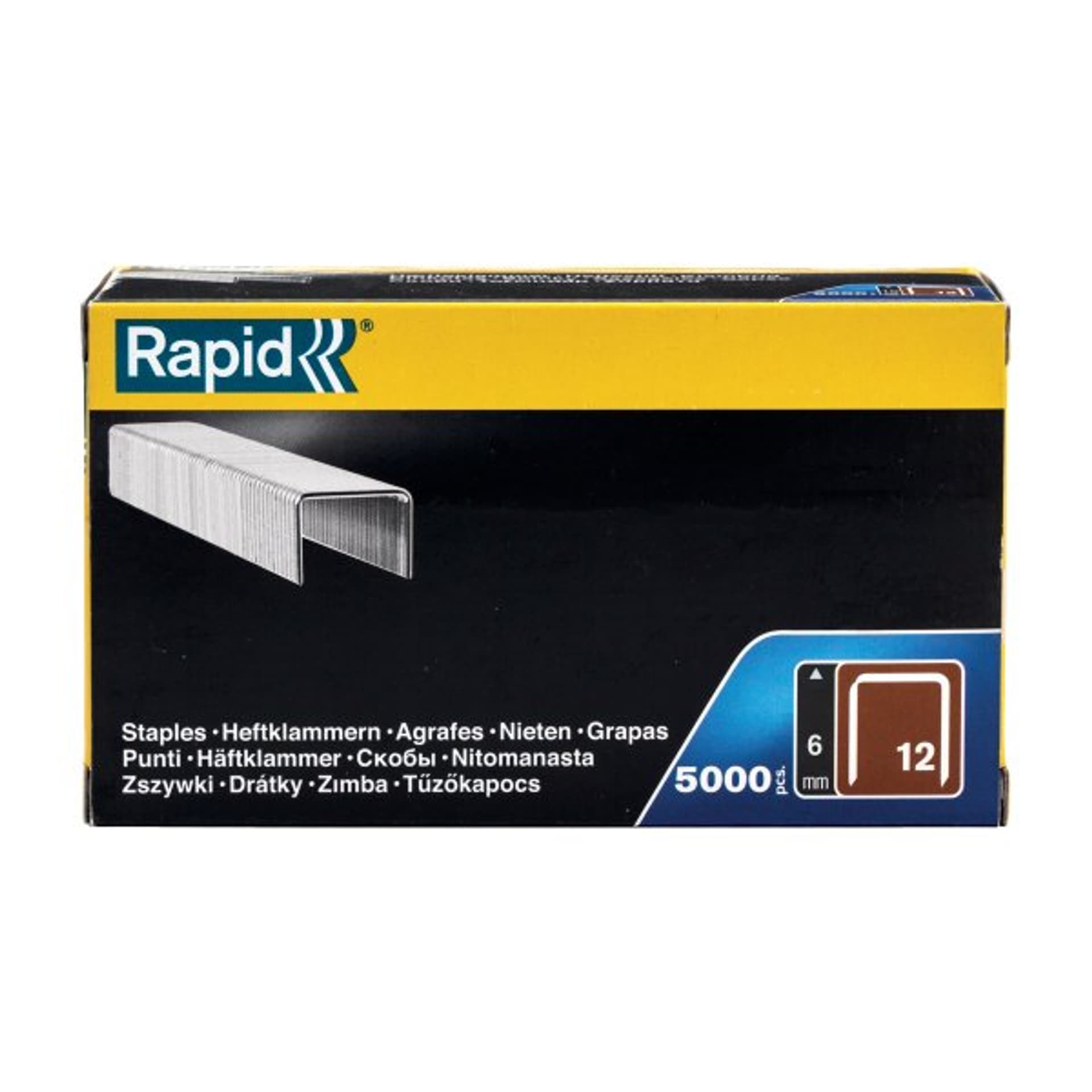 

Zszywki Rapid z drutu płaskiego nr 12 (6 mm) - opakowanie 5000 szt.