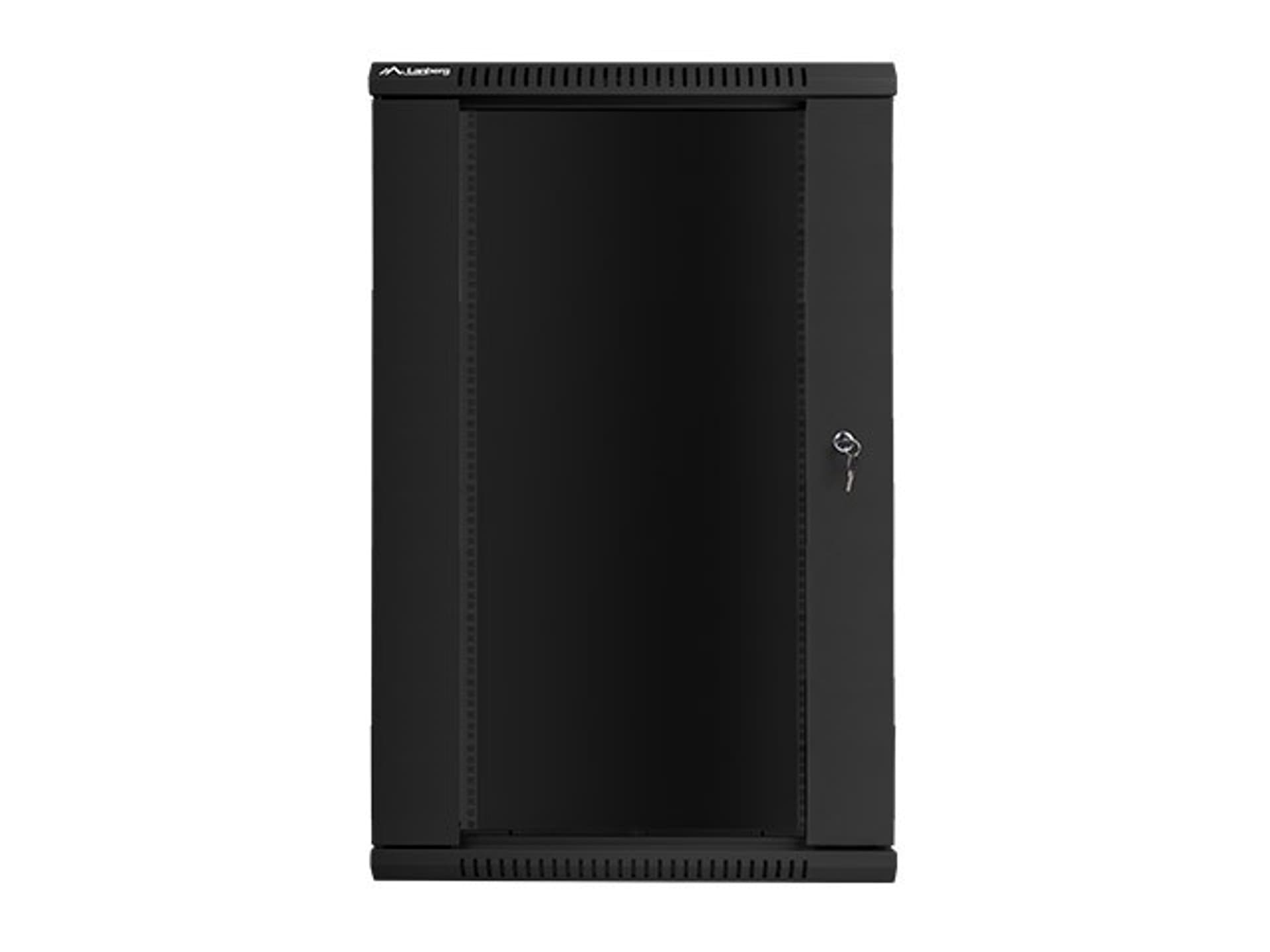 

Szafa instalacyjna wisząca 19'' 22U 600X450mm czarna (drzwi szklane)