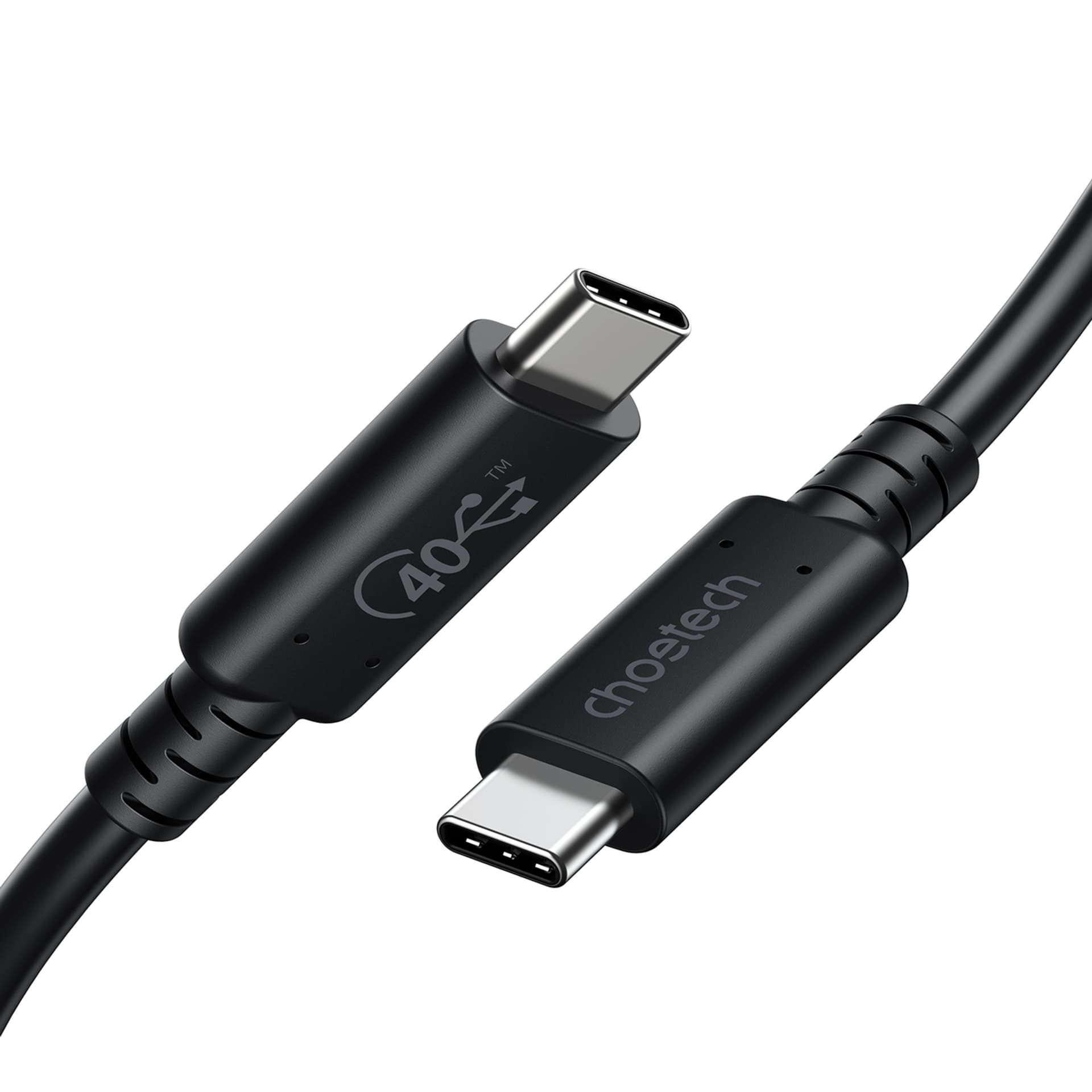 

Choetech kabel USB-C - USB-C USB 4 Gen3 100W 40Gbps/8K 0.8m czarny (XCC-1028)