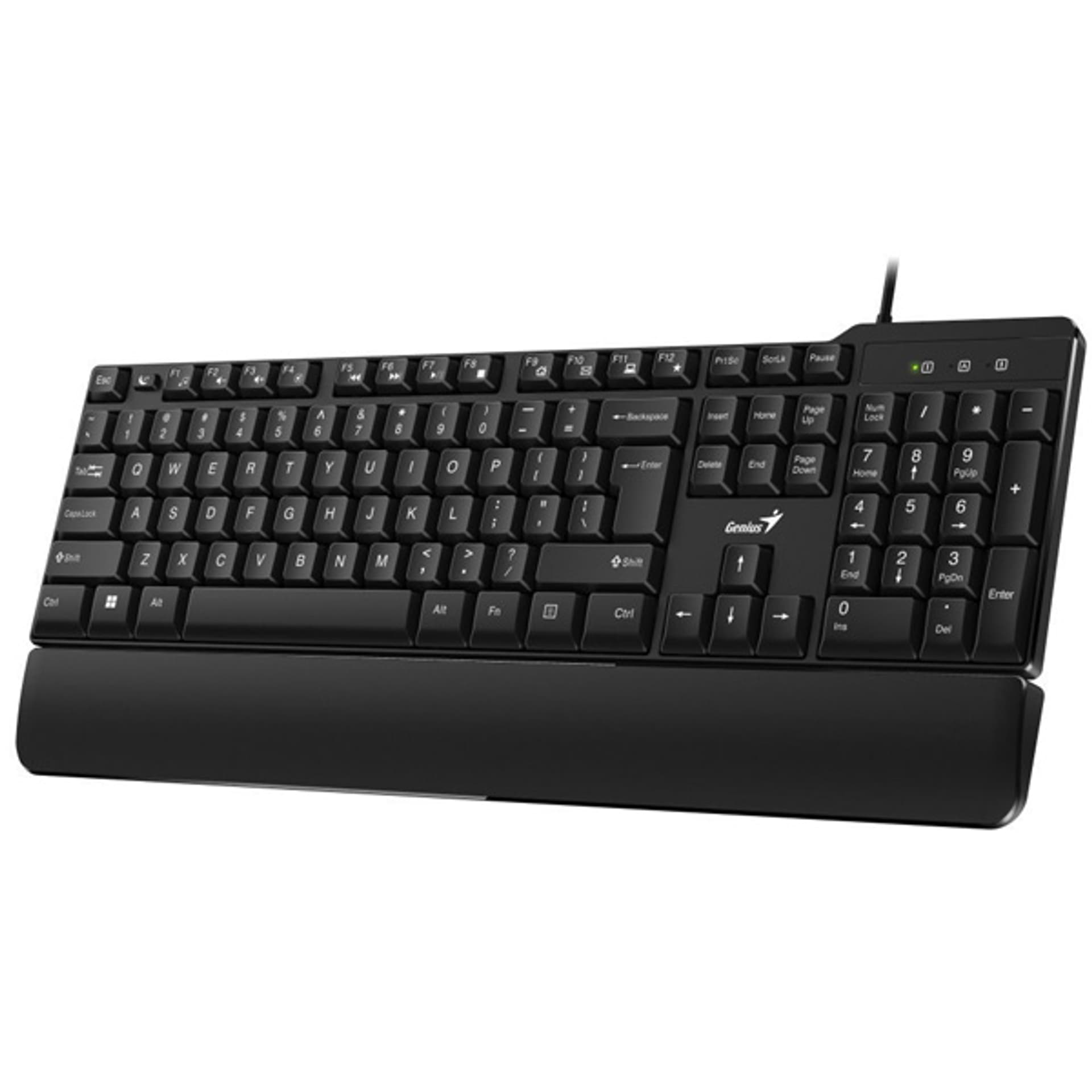 

Genius KB-100XP, klawiatura CZ/SK, klasyczna, wodoodporna rodzaj przewodowa (USB), czarna, ergo podkładka pod nadgarstki, Usb)/czarna/ergo podkładka pod nadgarstk